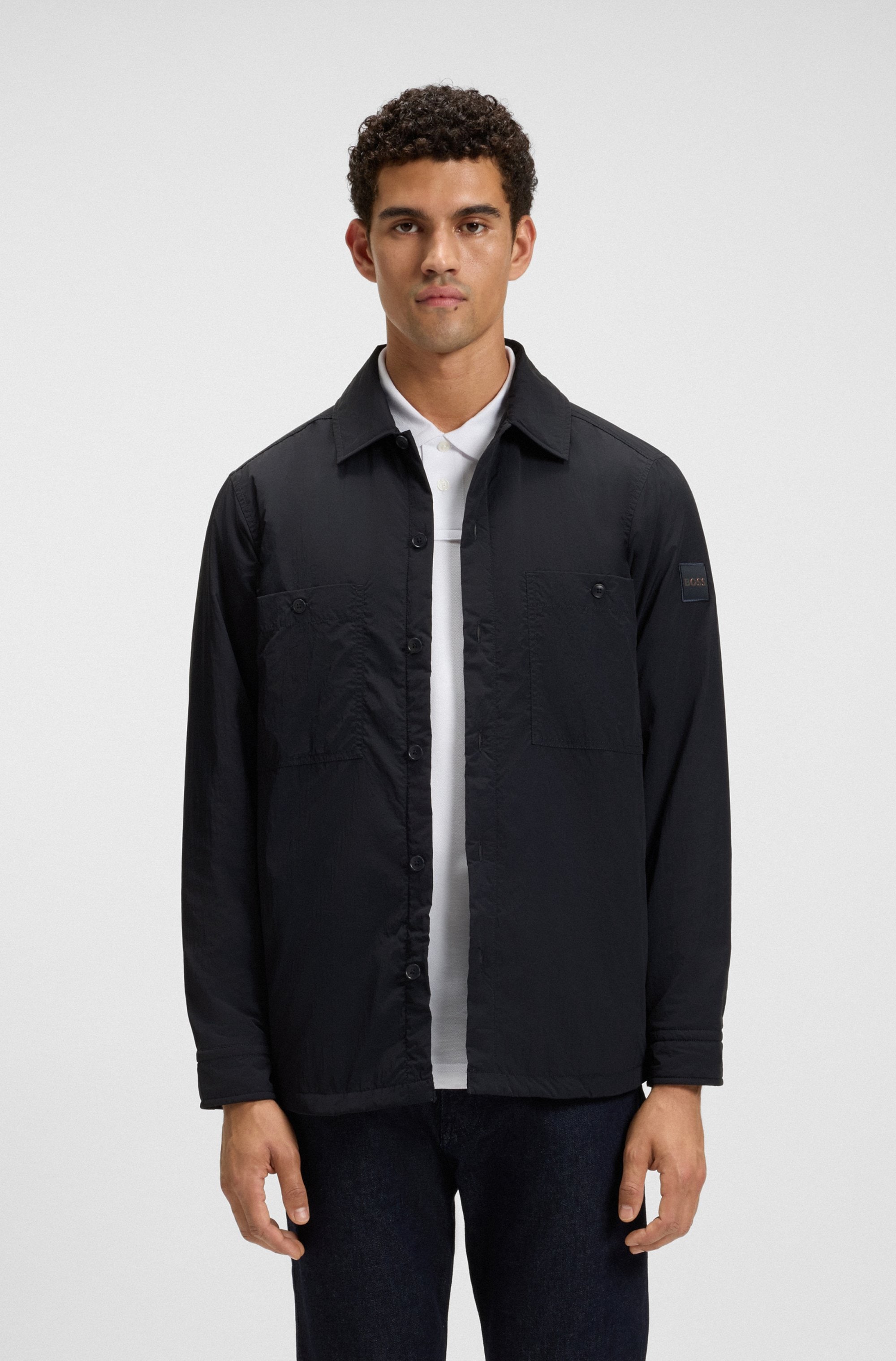 BOSS ORANGE Langarmhemd "Locky", leicht wattiert, oversize fit günstig online kaufen