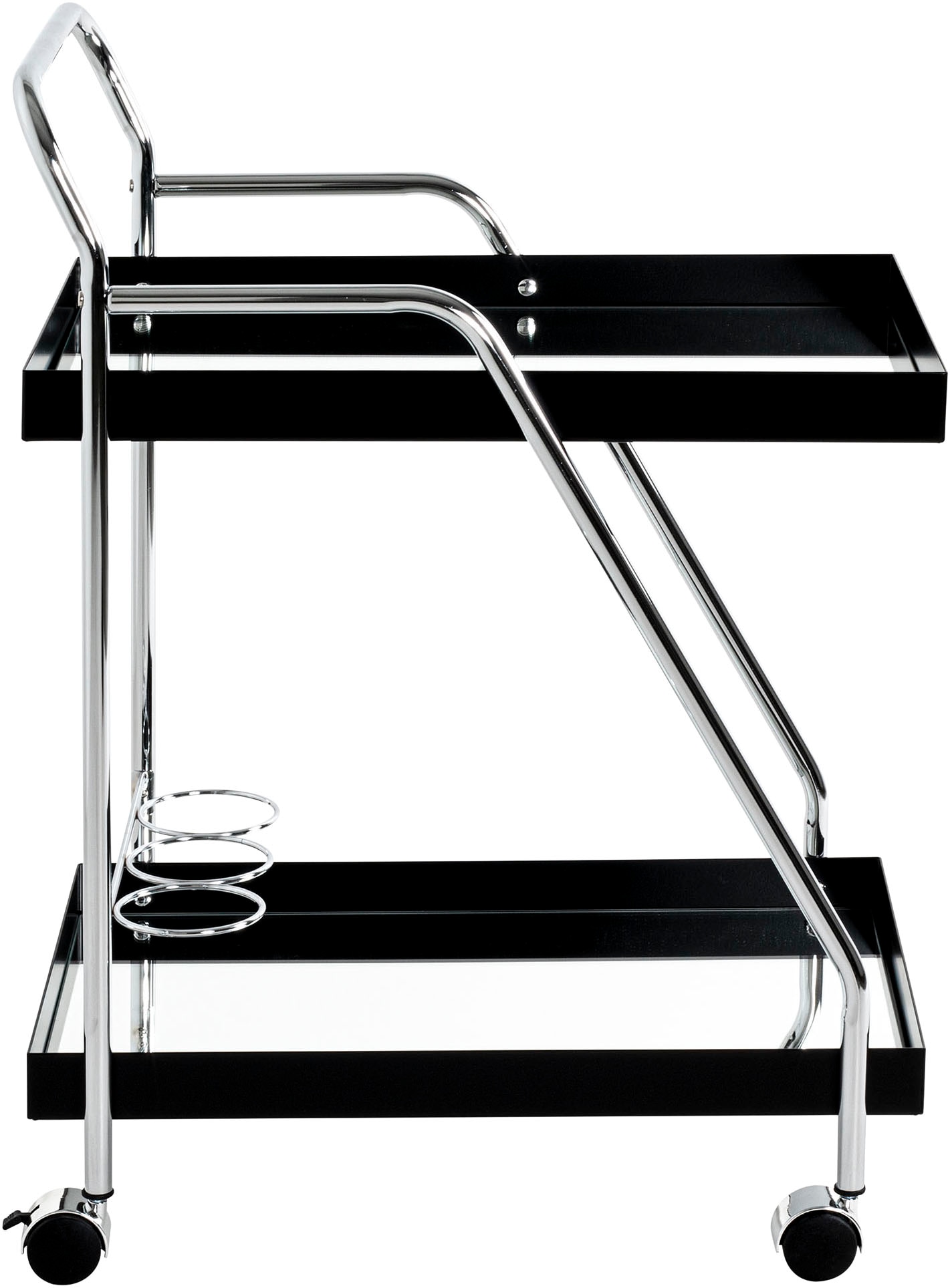 HAKU Servierwagen »Dinett, Kaffeetisch, Küchenwagen, Serviertisch, Teewagen, Trolley« 1 Stk. tlg. rechteckig - aus Metall Silber B/T/H 62/46/84 cm