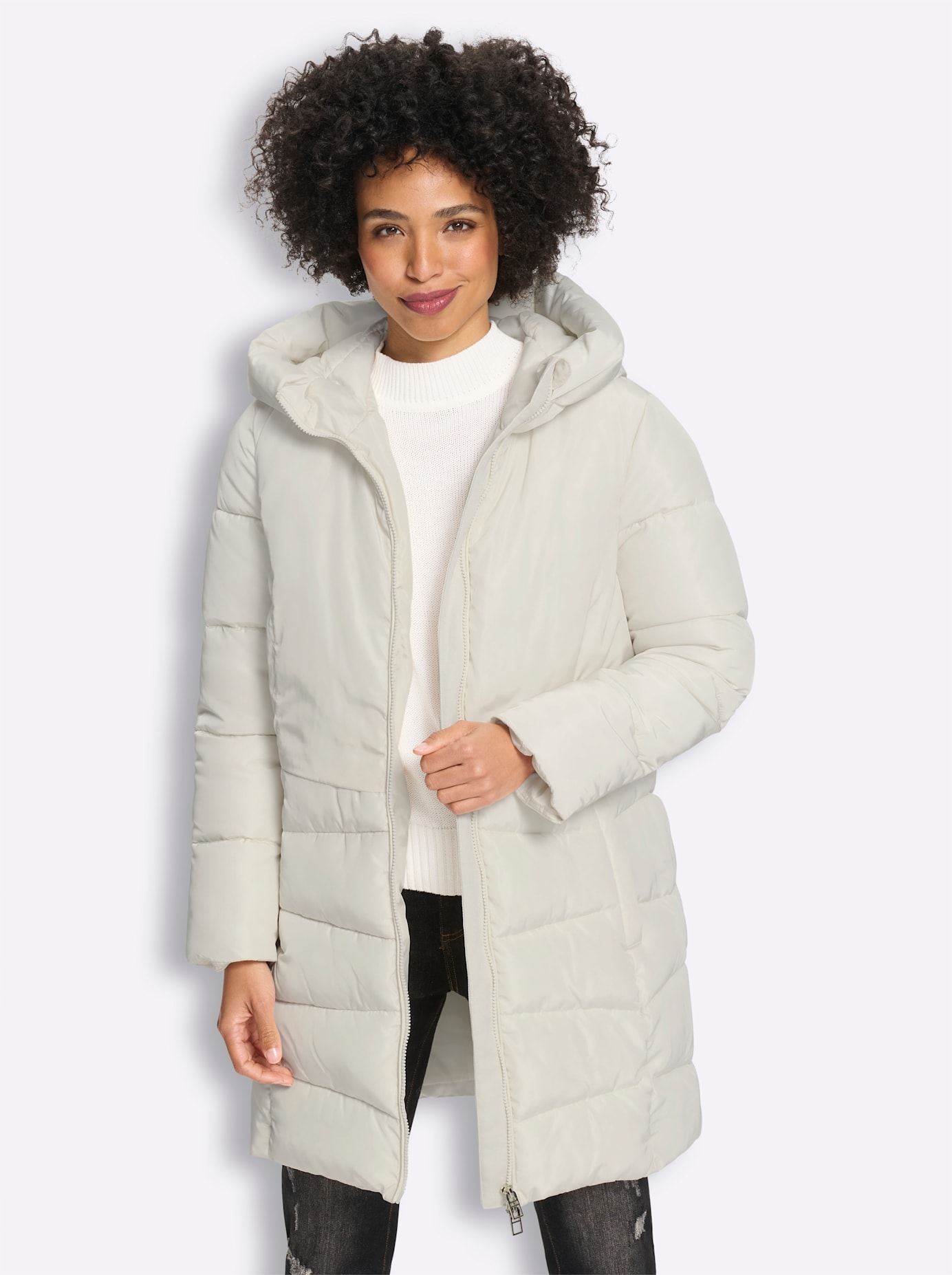 heine Langjacke mit Kapuze
