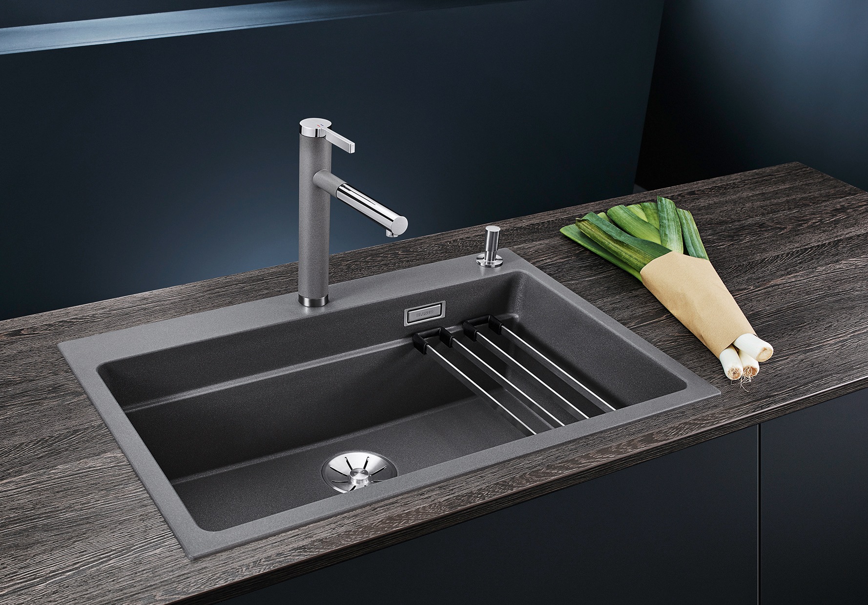 Blanco Granitspüle »ETAGON 8« 1 Stk. tlg. inklusive 2 Gratis ETAGON-Schienen aus Edelstahl