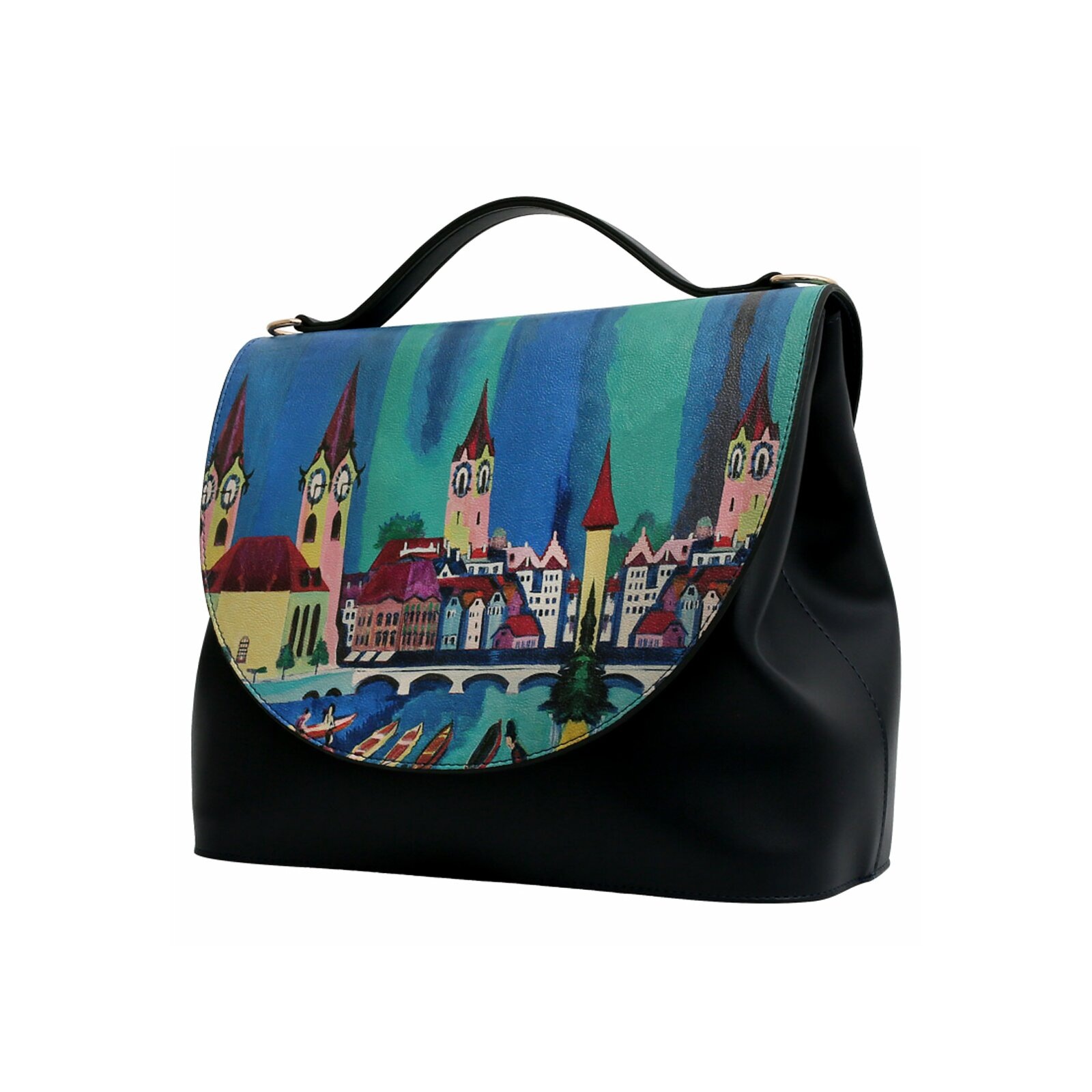 DOGO Henkeltasche "Handy Bag Prague Nights Damen Handtaschen (Fashion) / Ne günstig online kaufen