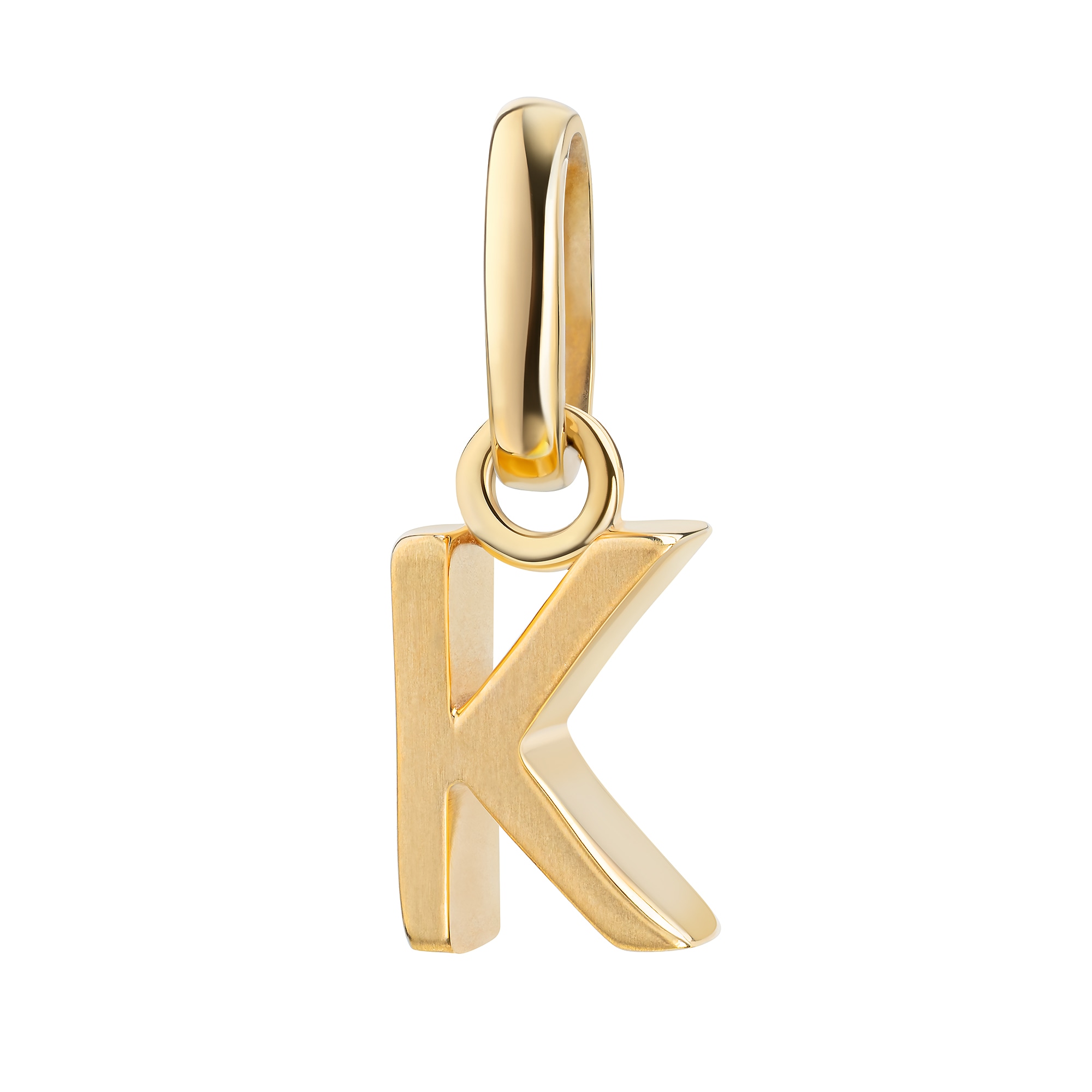 FIRETTI Damen Kettenanhänger "Schmuck Geschenk Gold 333 Halsschmuck Anhänger Buchstabe Alphabet", K, Gelbgold 333, 0,83 ggelbgoldfarben, Gelbgold