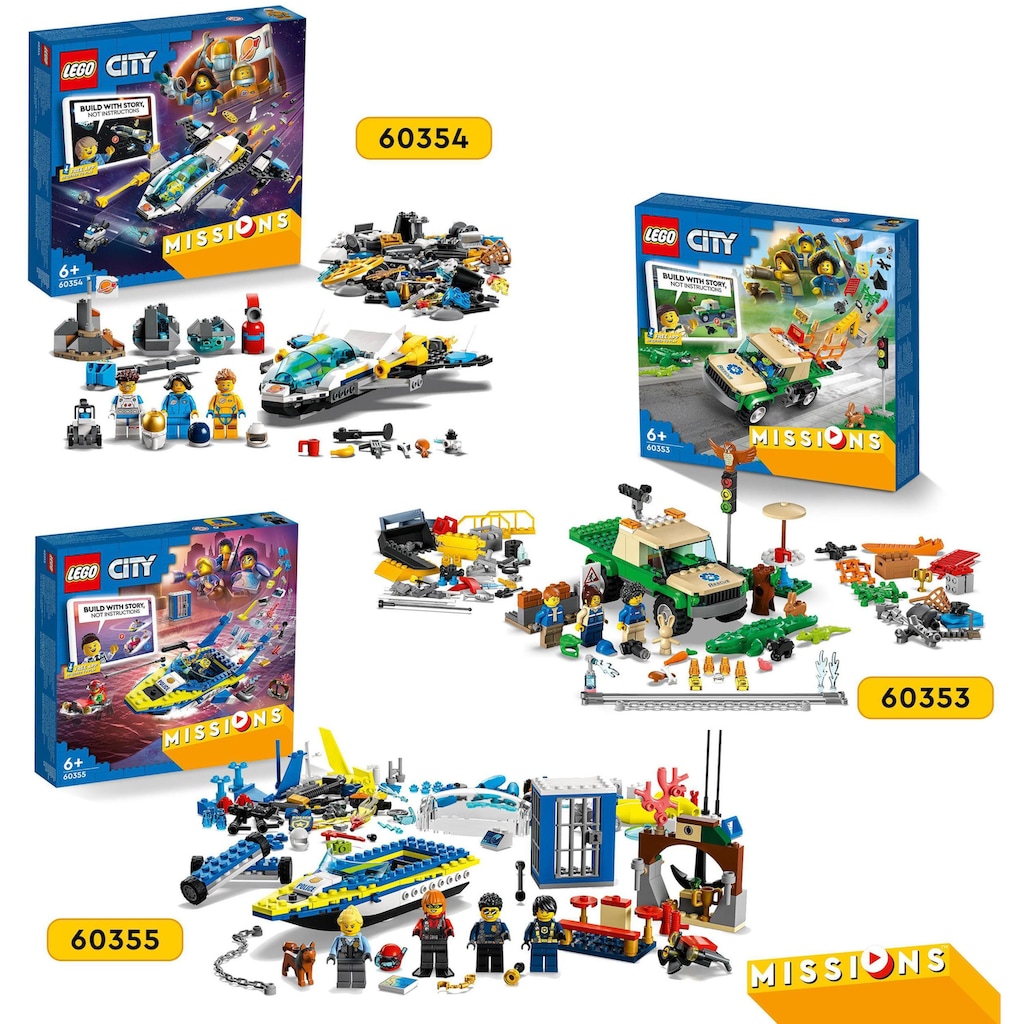 LEGO® Konstruktionsspielsteine »Erkundungsmissionen im Weltraum (60354), LEGO® City«, (298 St.), Made in Europe