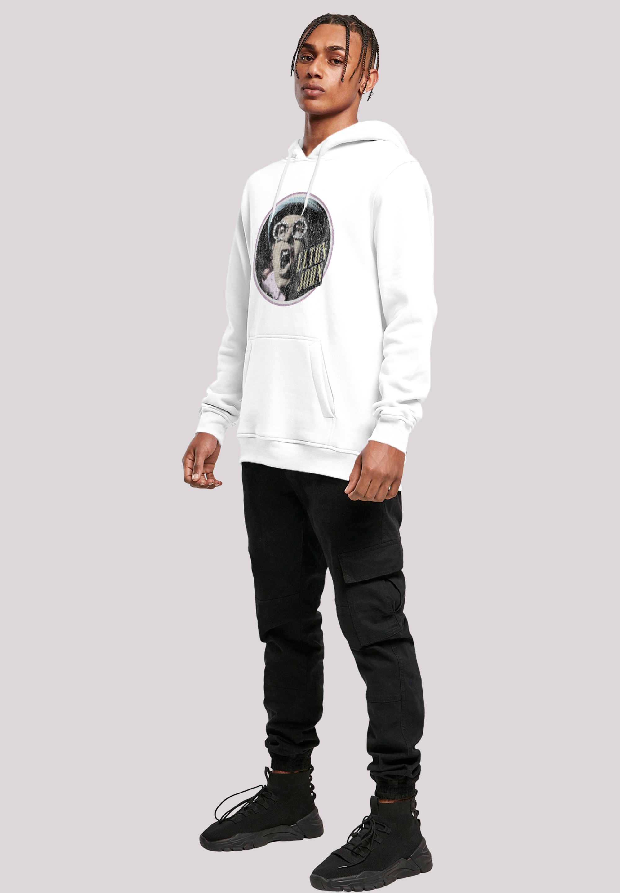F4NT4STIC Kapuzenpullover »Elton John Vintage Circle«, Premium Qualität