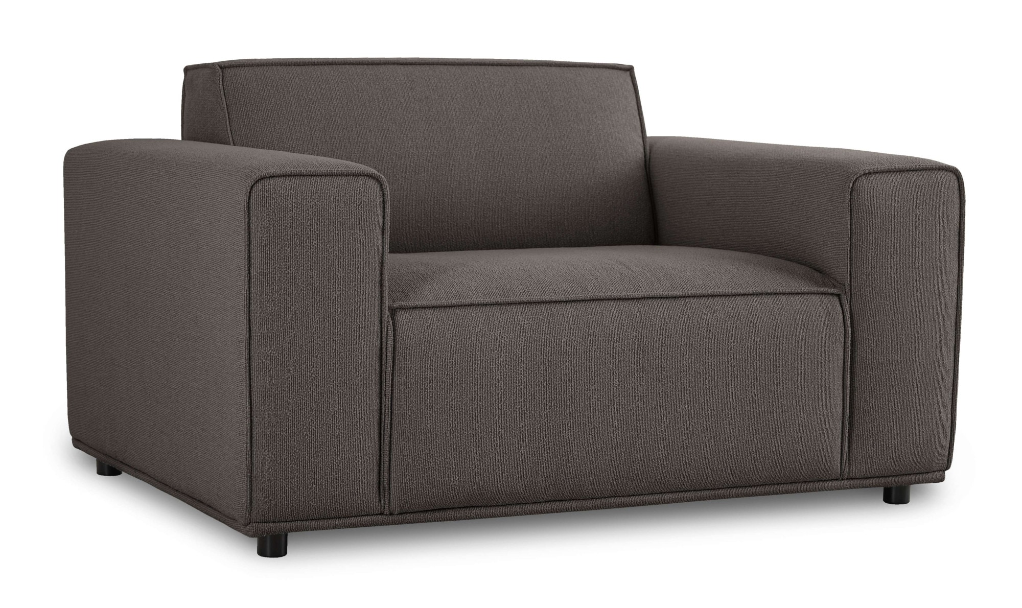 Home affaire Loveseat »Avelin, 1.5 Sitzer, 140 cm, Chenille, Struktur-Boucle«, mit Wellenunterfederung, Kedernaht, bodentief, Skandi-Design