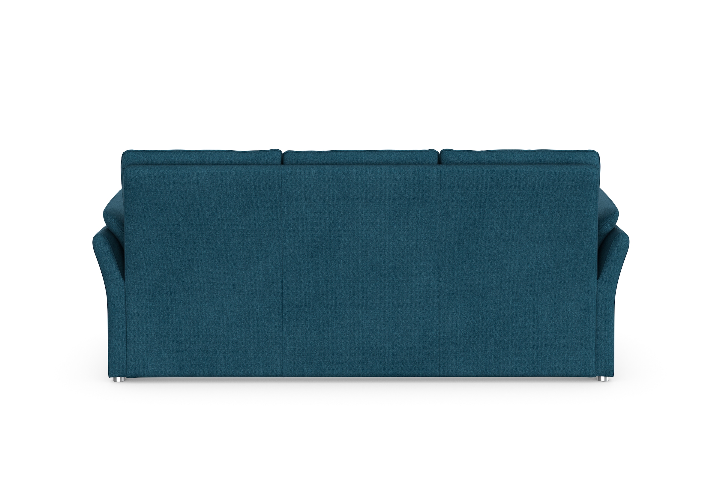 DOMO collection 3-Sitzer »Pina, schmale Armlehnen, mit Federkern, kompakt & elegant«, Hoher Sitzkomfort, Microfaser hochflorig, petrol, Breite 219 cm