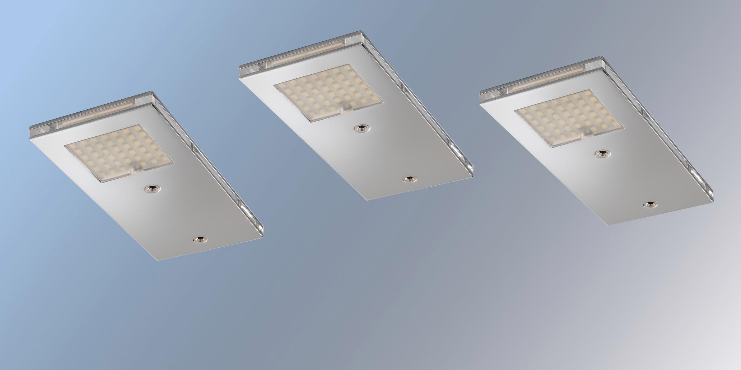 EVOTEC Unterschrankleuchte »FLAT-1«, Leuchtmittel LED-Board | LED fest integriert, LED Set, 3 Stück