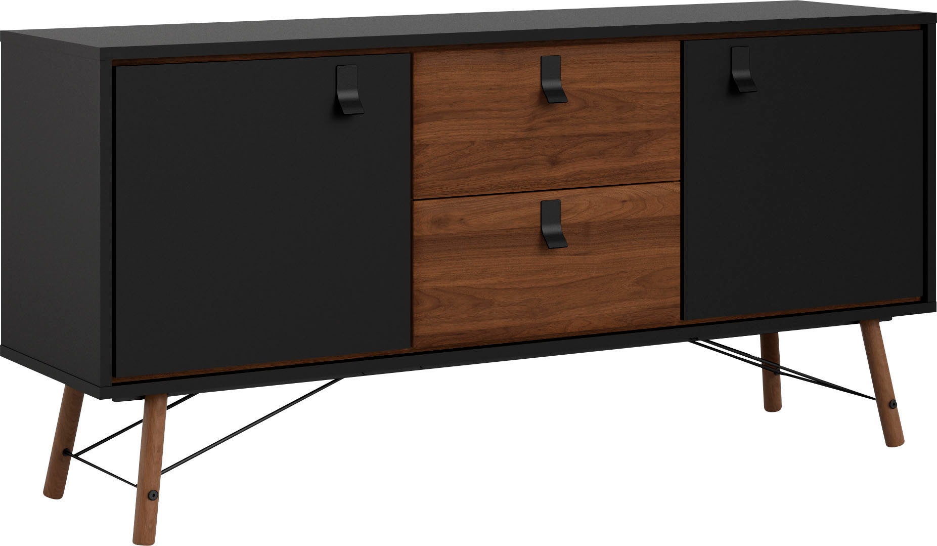 andas Sideboard »Ry Aufbewahrung, Schubladenschrank,«, Breite 150 cm, Höhe 72 cm, Kommode mit 2 Türen und 2 Schubläden