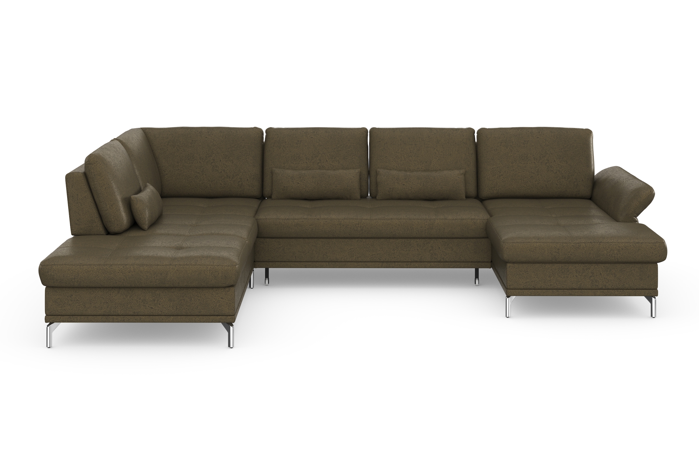 Home affaire Wohnlandschaft "Palm Beach U-Form" Federkern, mit Sitztiefenve günstig online kaufen