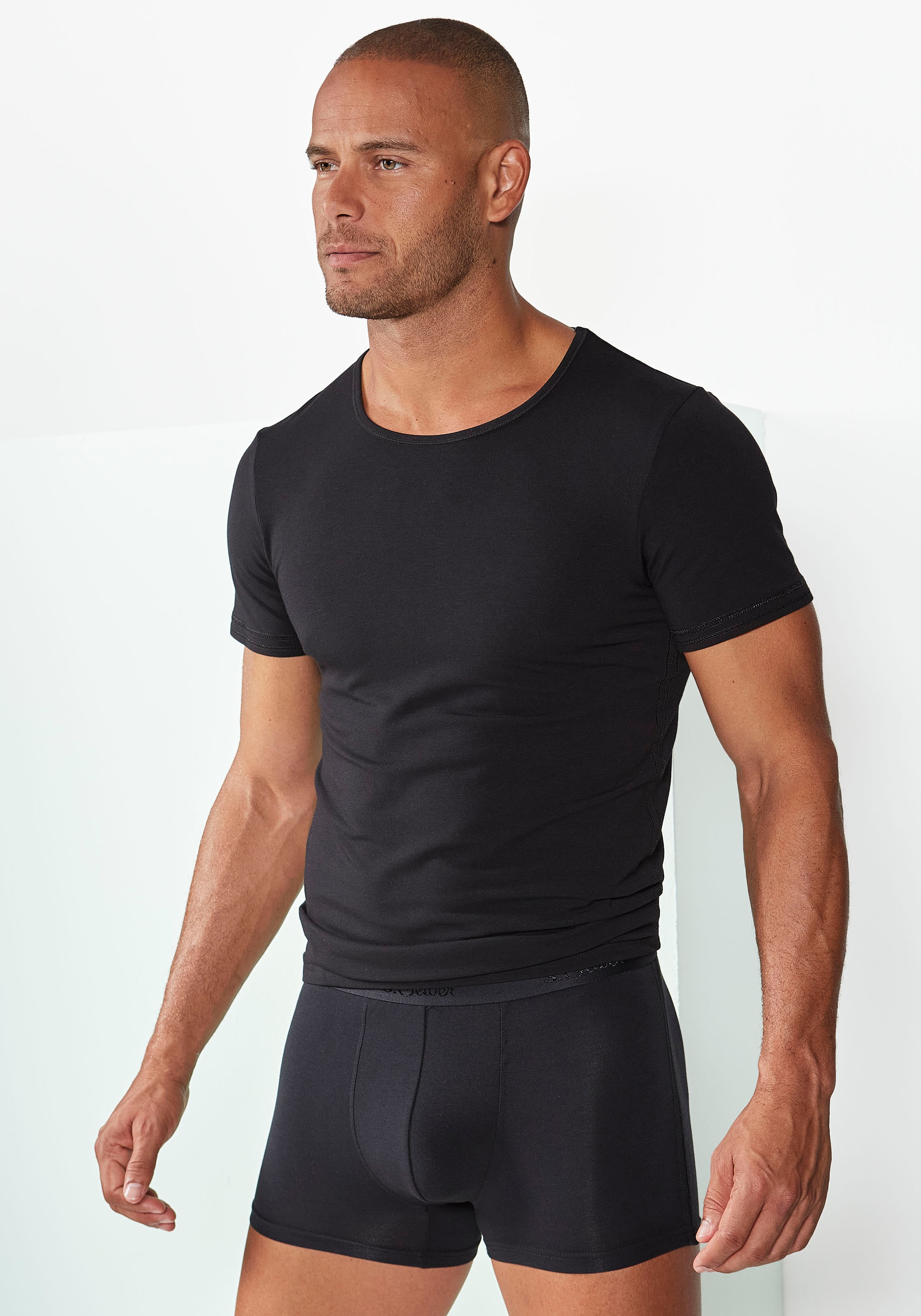 s.Oliver Unterziehshirt 1 Stk. tlg., aus weichem Modal günstig online kaufen