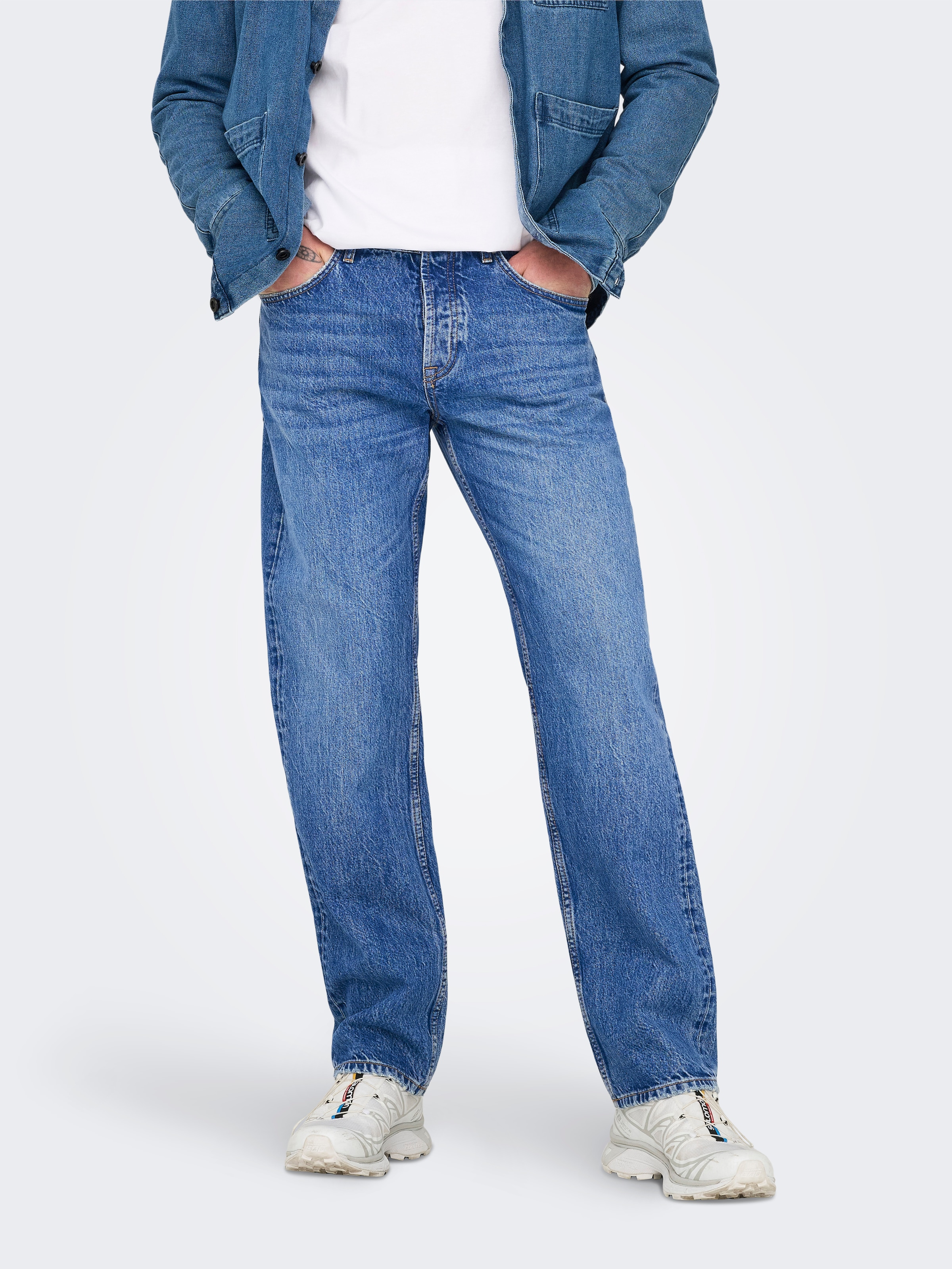 ONLY & SONS Regular-fit-Jeans "ONSEDGE STRAIGHT BROMO 0017 DOT DNM NOOS"