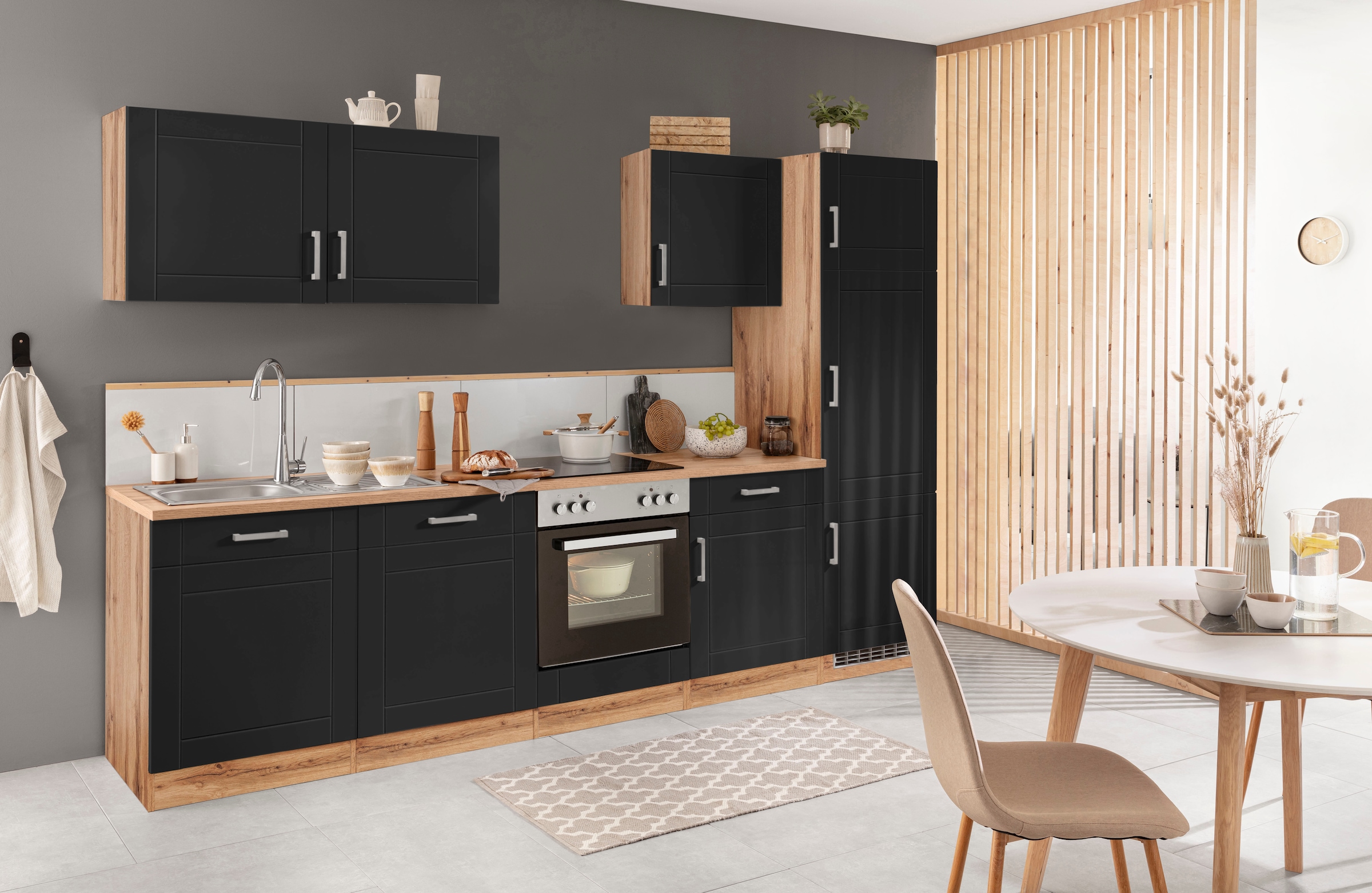 KOCHSTATION Küchenzeile »KS-Tinnum« ohne E-Geräte, Breite 300 cm