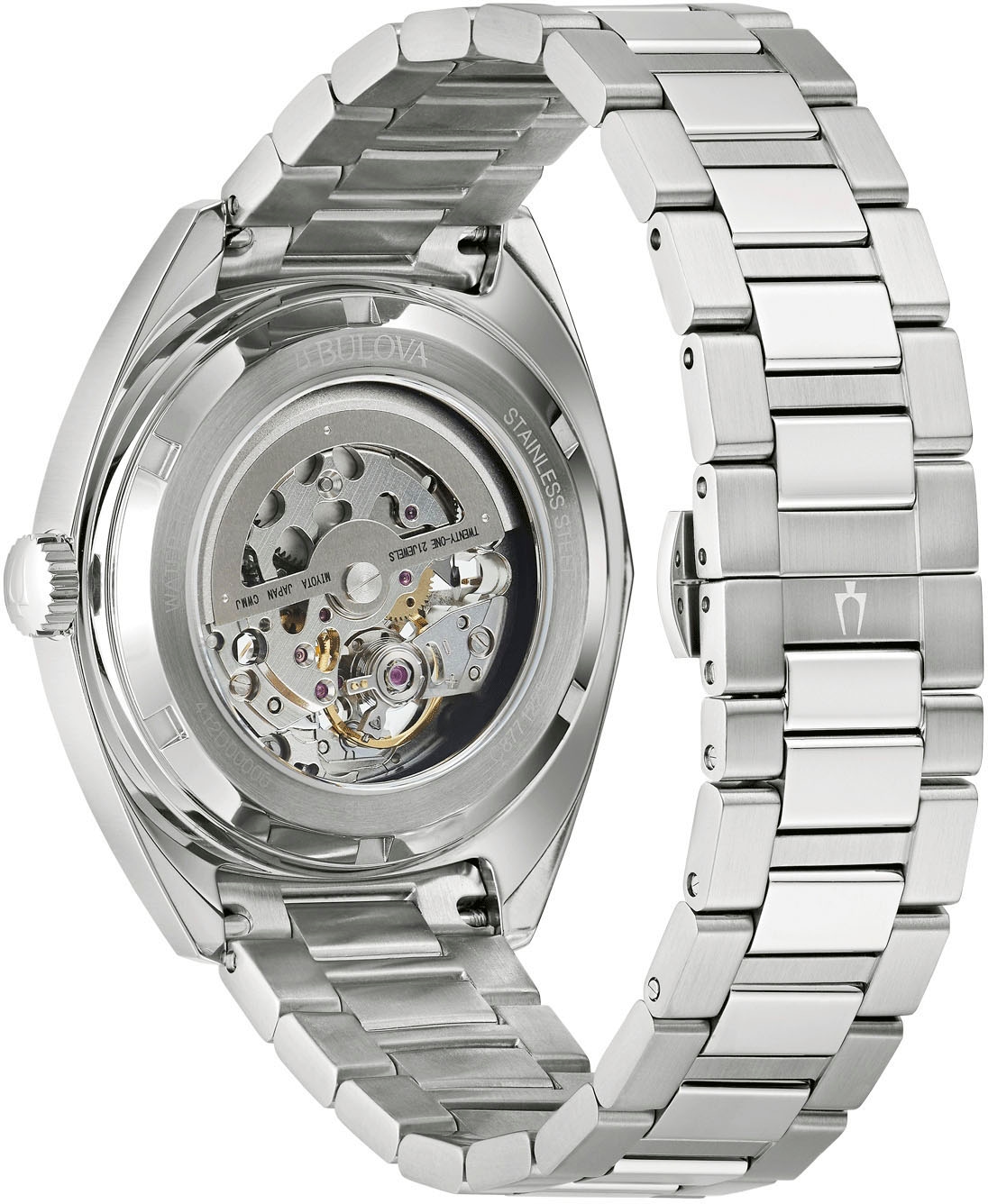 Bulova Automatikuhr, Armbanduhr, Mechanische Uhr, Herrenuhr, Edelstahlarmband