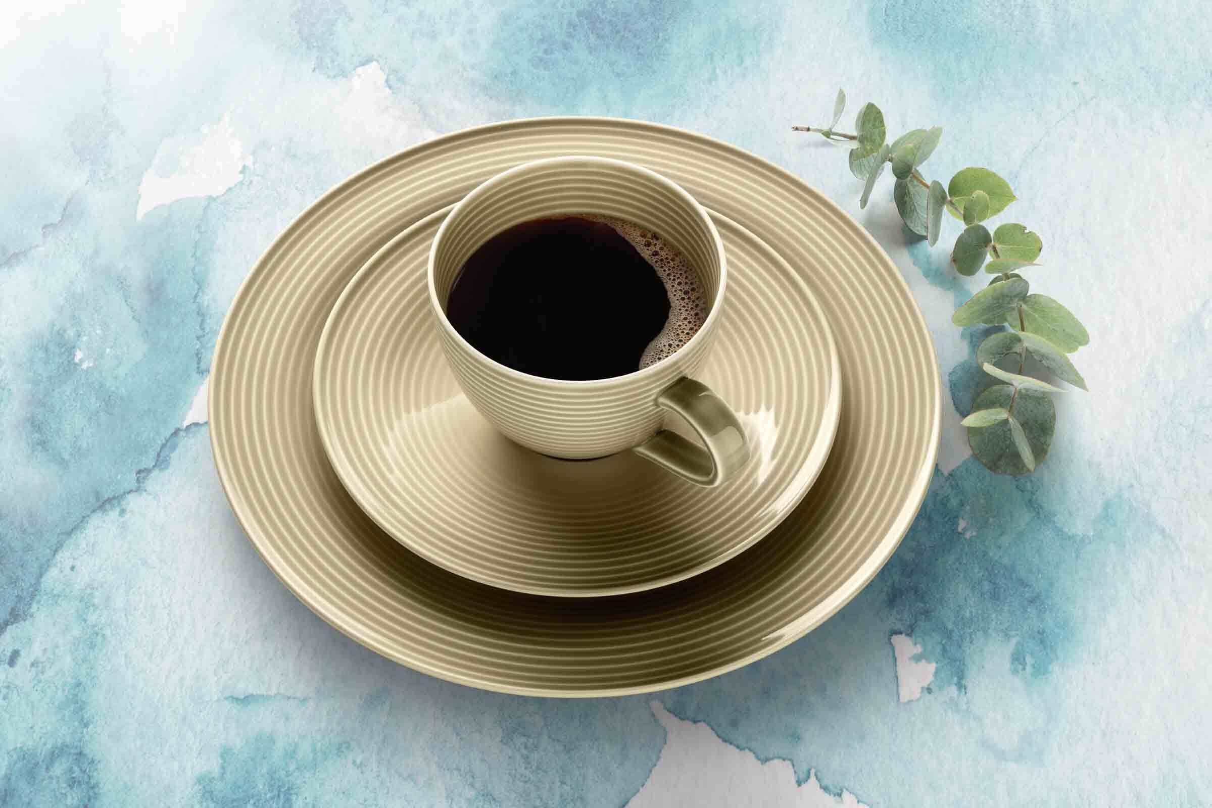 Seltmann Weiden Geschirr-Set »Kaffeeservice Beat Color Glaze 18er Set beige-grau«