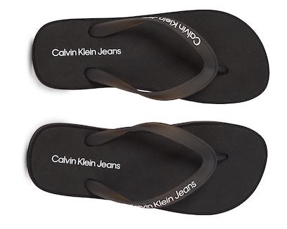 Calvin Klein Jeans Zehentrenner »BEACH SANDAL FLATFORM LOGO«, für Strand und Badeausflüge