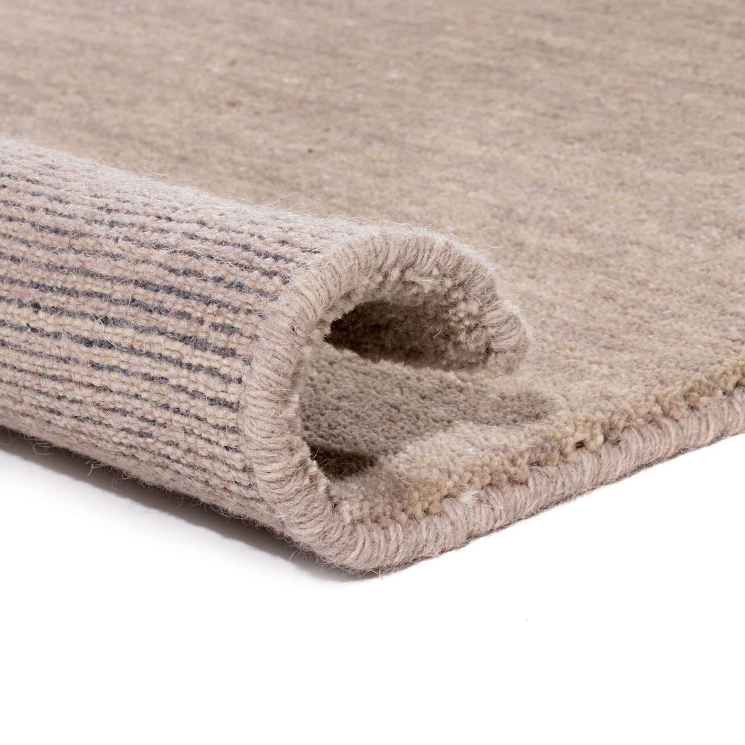 morgenland Wollteppich »Uni - Gabbeh Teppich - Softy«, quadratisch, 1,6 mm Höhe, Gabbeh Optik, Uni Farben, reine Wolle, sehr weicher Flor, Wohnzimmer