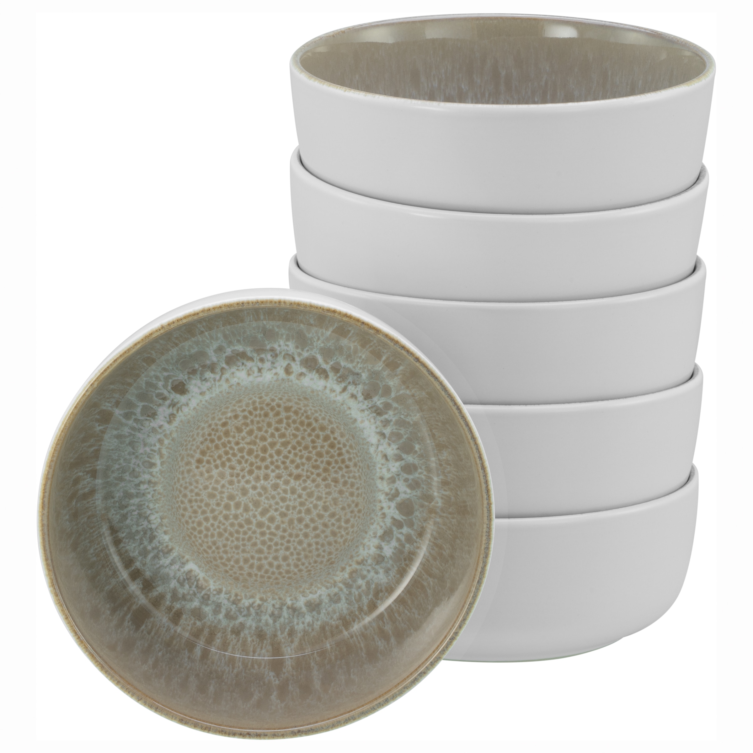 MY HOME Müslischale "modernes Schüssel-Set Nydala, Geschirr-Set, Bowl", Ø 15cmweiß, sand, Schüsseln, hohe Haltbarkeit, spülmaschinen- &