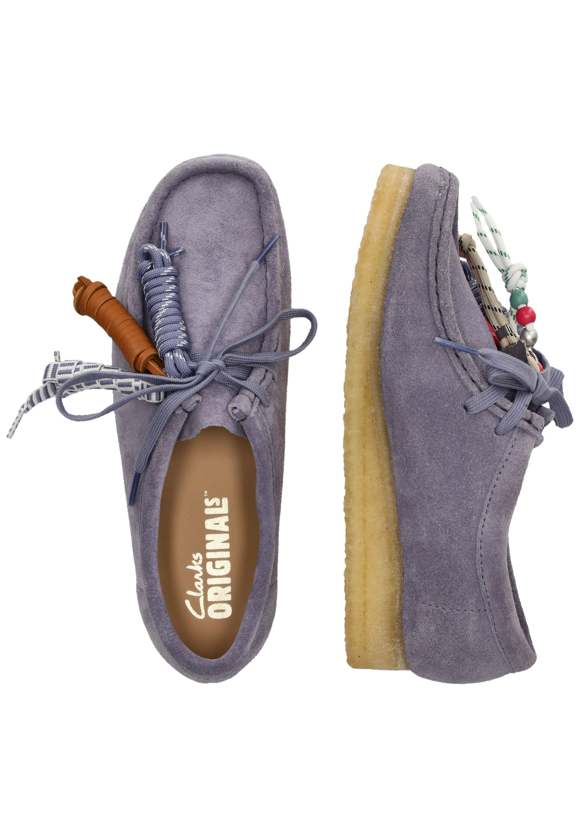 Clarks Schnürschuh »Wallabee«  mit Anhängern, Quasten und Perlen