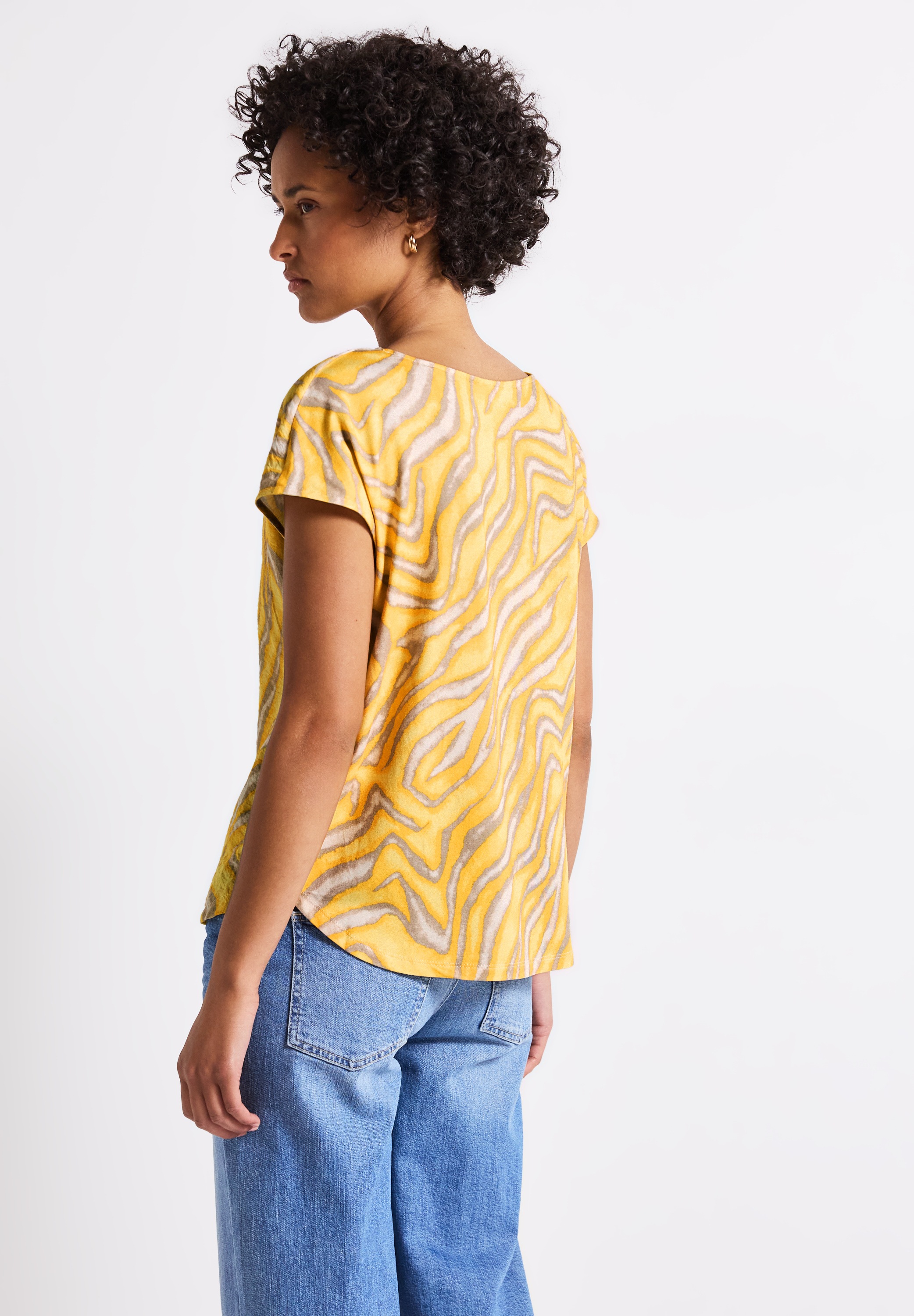 STREET ONE Print-Shirt, aus elastischem Materialmix