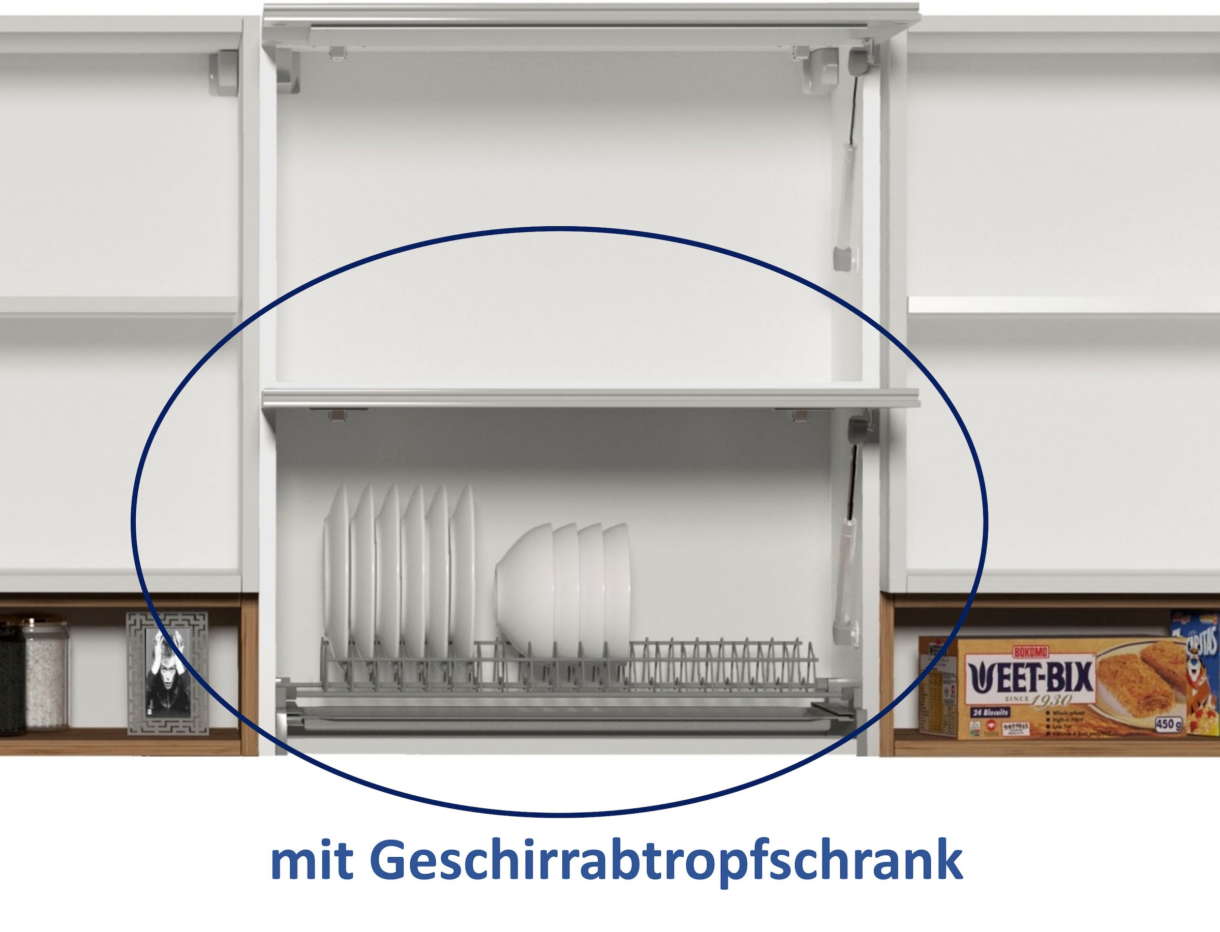 KOCHSTATION Küchenzeile »KS-Sole«, Breite 256 cm, mit Geschirr-Abtropfschrank, ohne E-Geräte