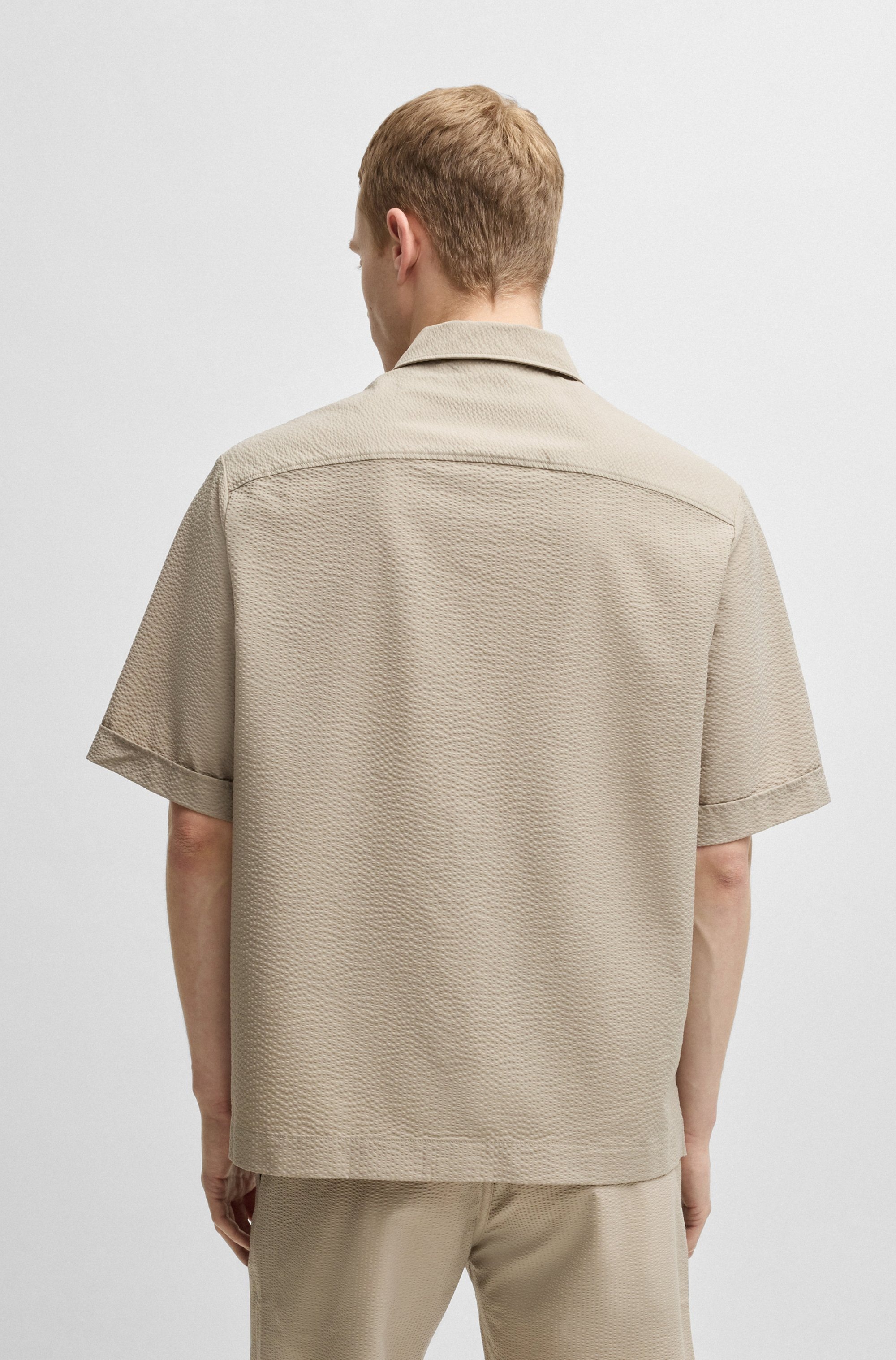 BOSS ORANGE Kurzarmhemd "Lapoully" mit leichter Struktur günstig online kaufen