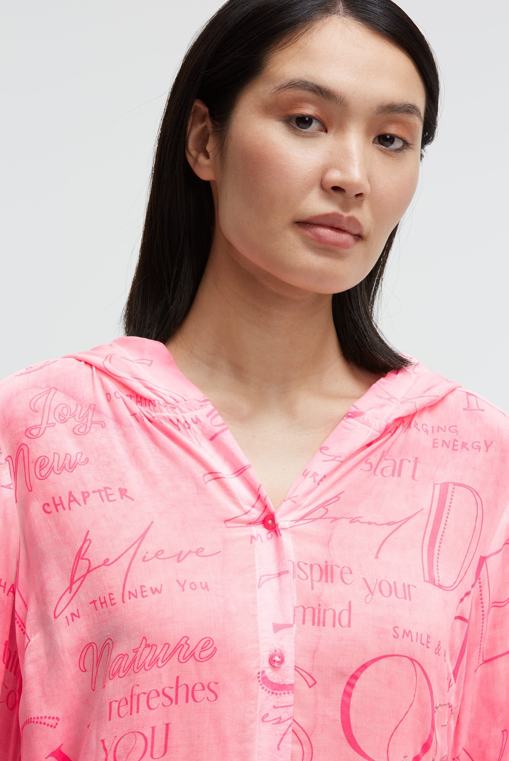 SOCCX Langarmbluse mit Tunnelzugband im Saum