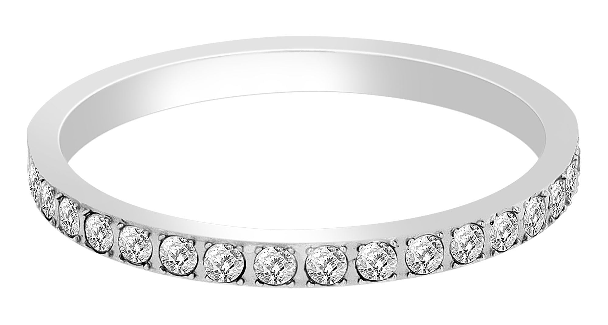 Adelia´s Fingerring »Damen Ring aus Edelstahl mit Strass Steinchen«