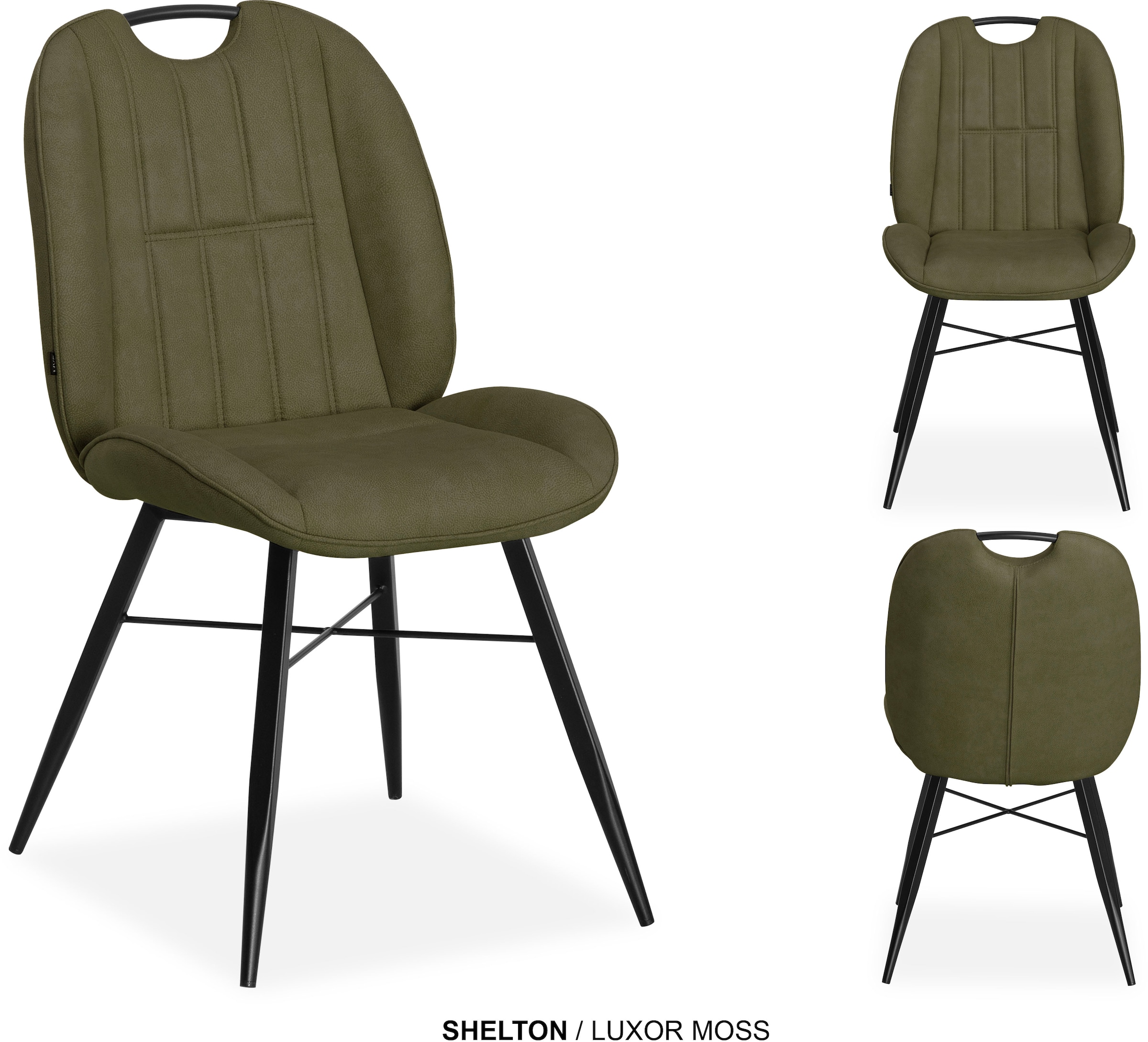 OMG Design Esszimmerstuhl »Shelton« (Set) 1 Stk.Esszimmerstuhl, pflegeleichter Bezug, mit Handgriff