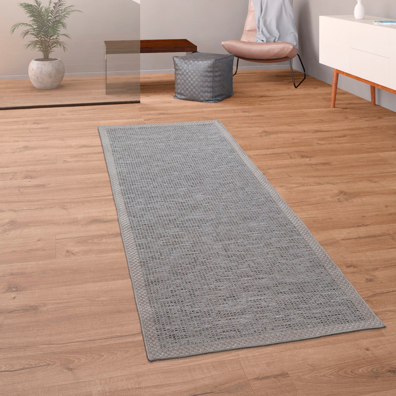 Paco Home Teppich "Quebec 135" rechteckig 4 mm Höhe Flachgewebe, meliert, m günstig online kaufen