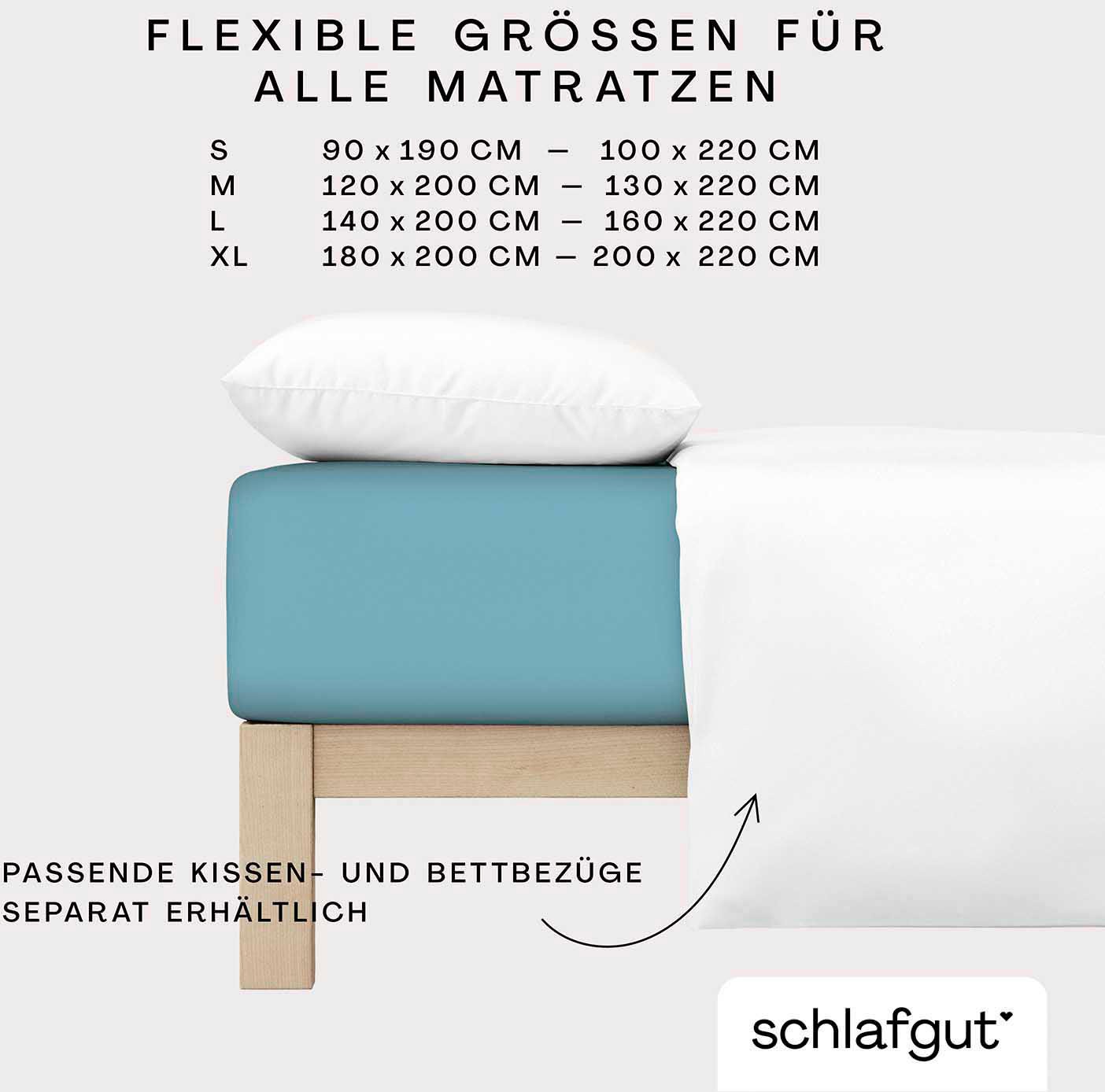 Schlafgut Spannbettlaken »Premium« Zero Waste Verpackung, PREMIUM Qualität