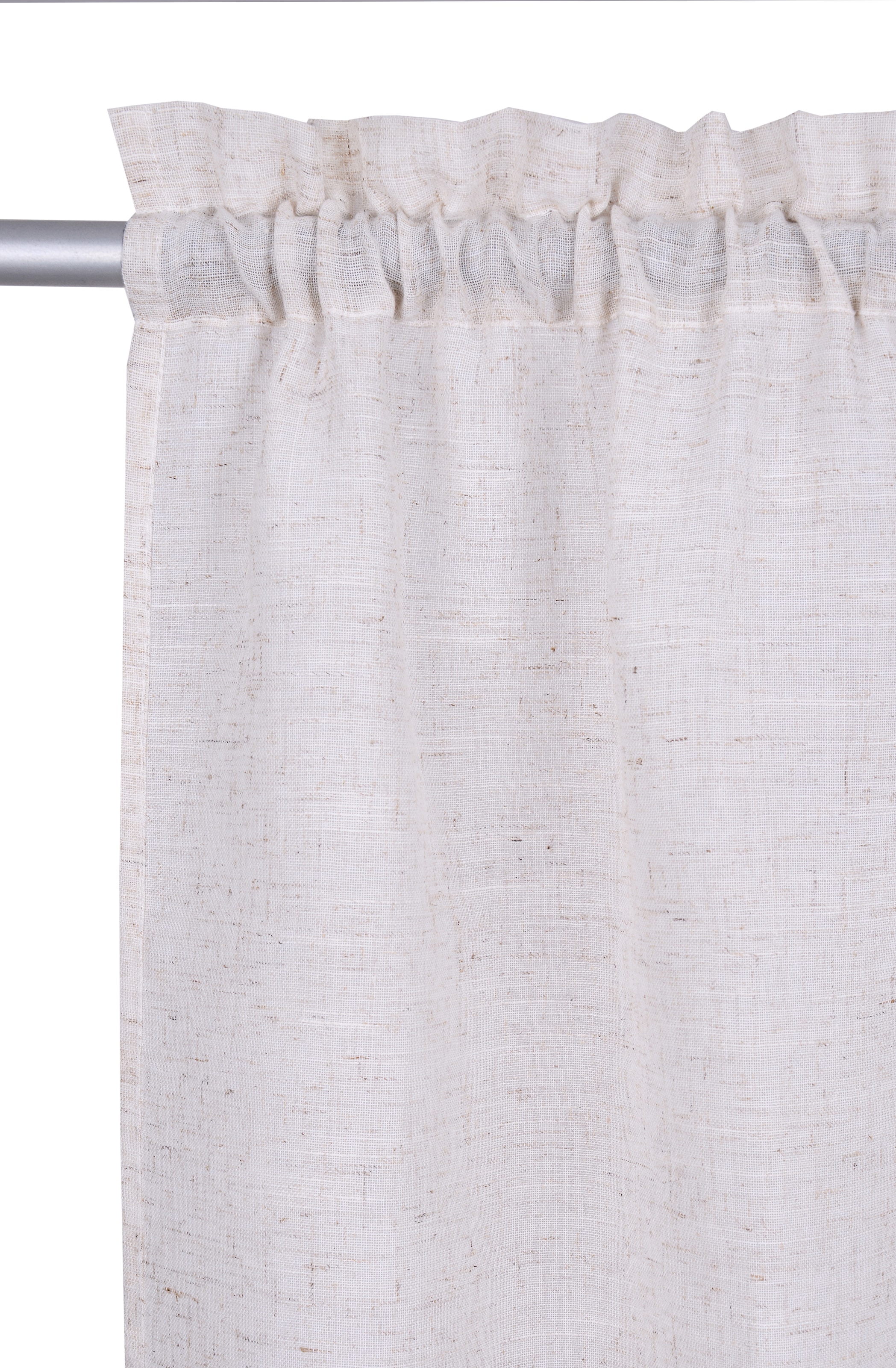 OTTO home Scheibengardine »Louvelle« Stangendurchzug 1 Stk. tlg. Leinenoptik, Scheibengardine, modern, basic