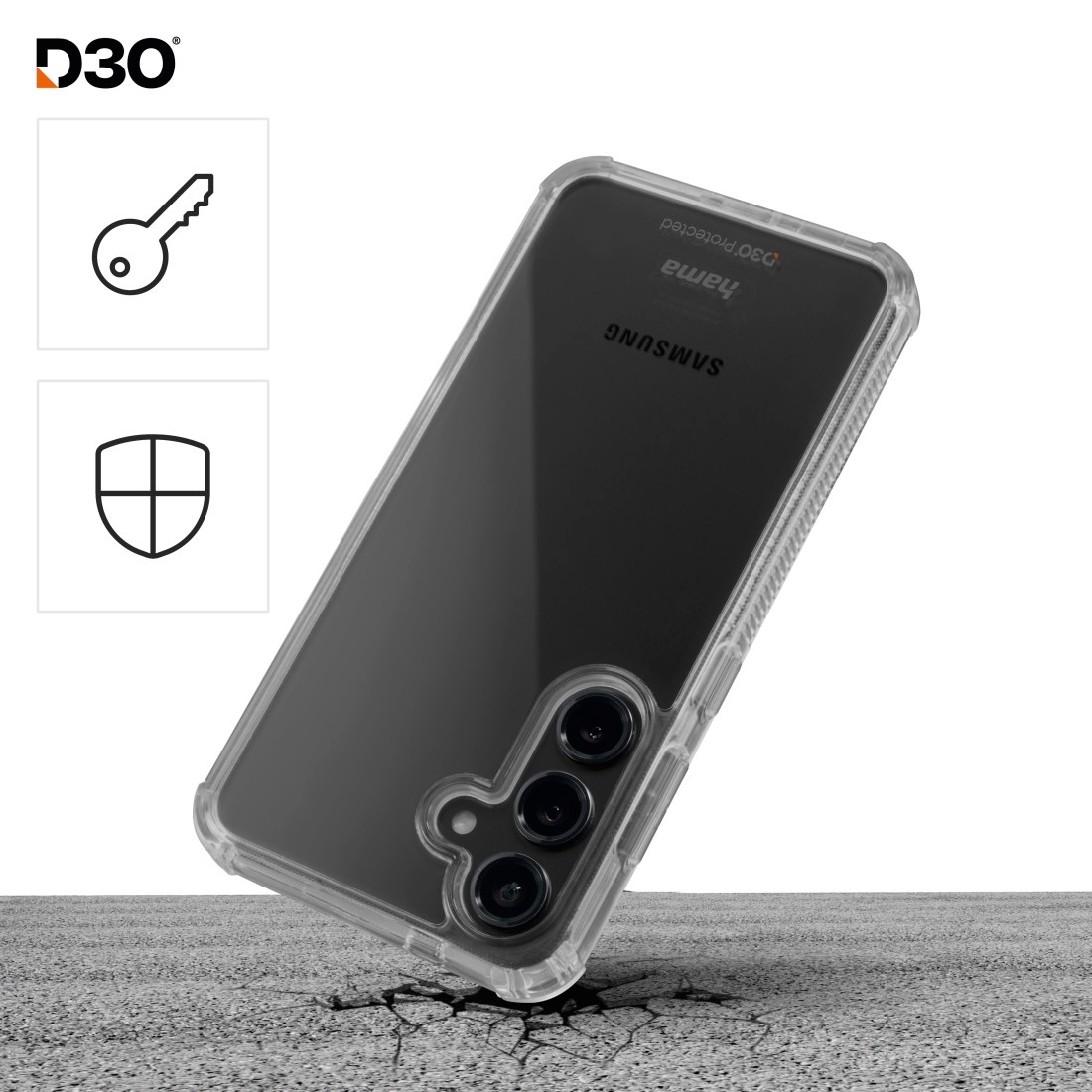 Hama Smartphone-Hülle »Handyhülle „Extreme Protect“ für Galaxy S24 (stoßfest, sturzsicher)«, Samsung Galaxy S24, Smartphonetasche, Antivergilbung, Kratzschutz, Rundumschutz, flexibel