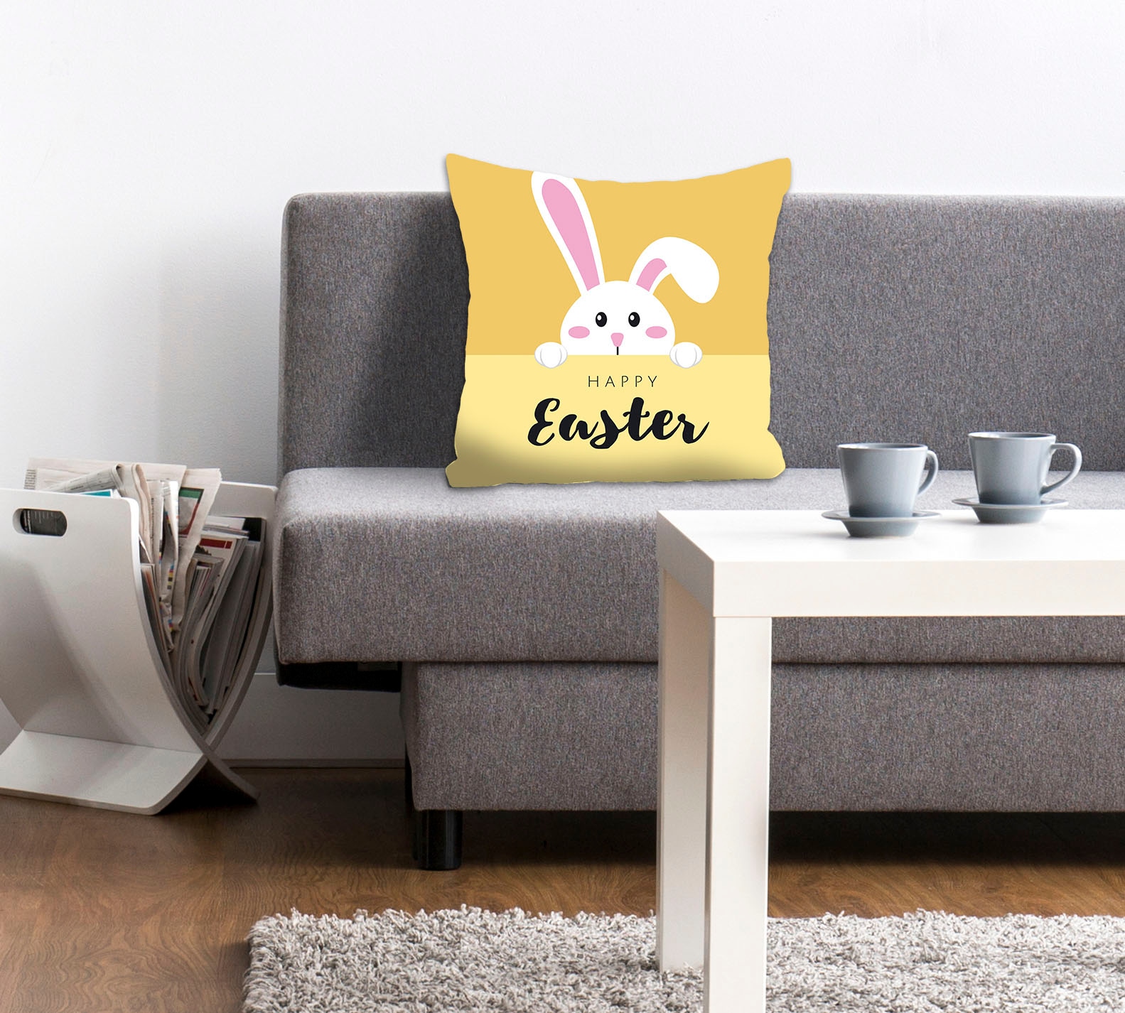 queence Dekokissen "Florence" mit einem neugierigen Hasen günstig online kaufen