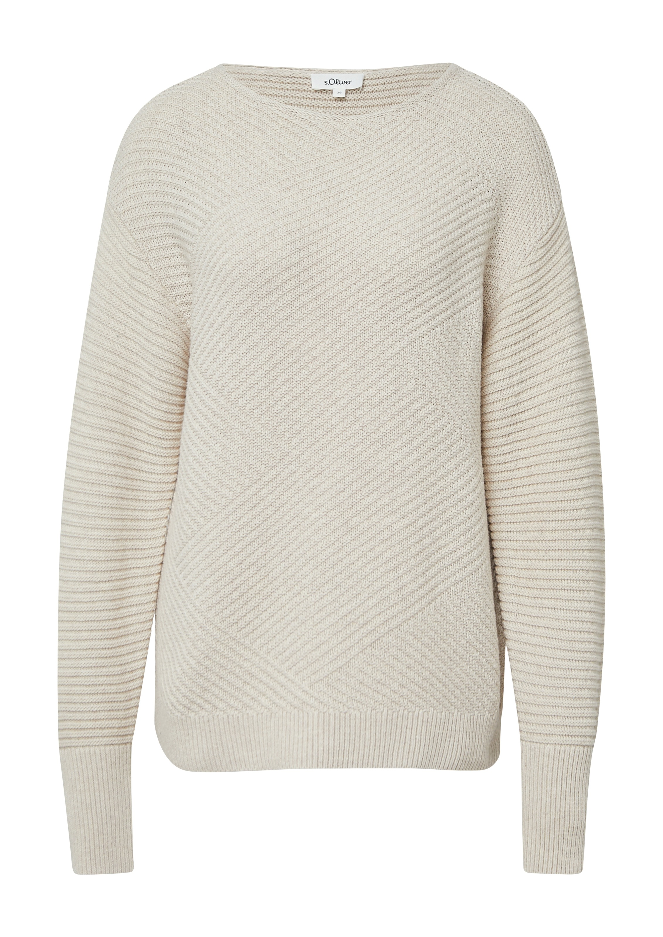 Thumbnail - s.Oliver Strickpullover mit Strick-Muster und Rundhals