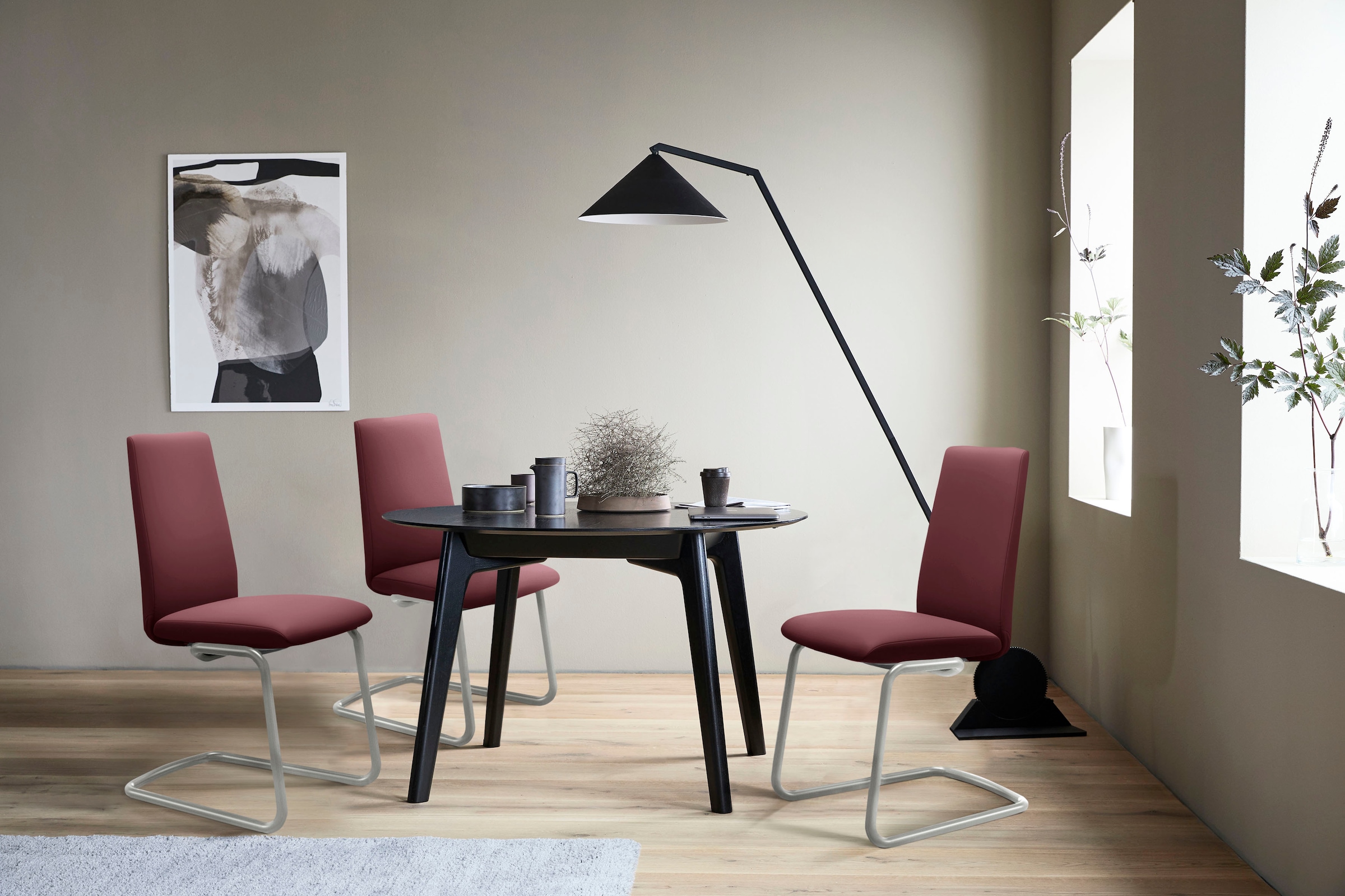 Stressless Polsterstuhl "Laurel" () Low Back, Größe L, mit Beinen aus Stahl in Chrom matt