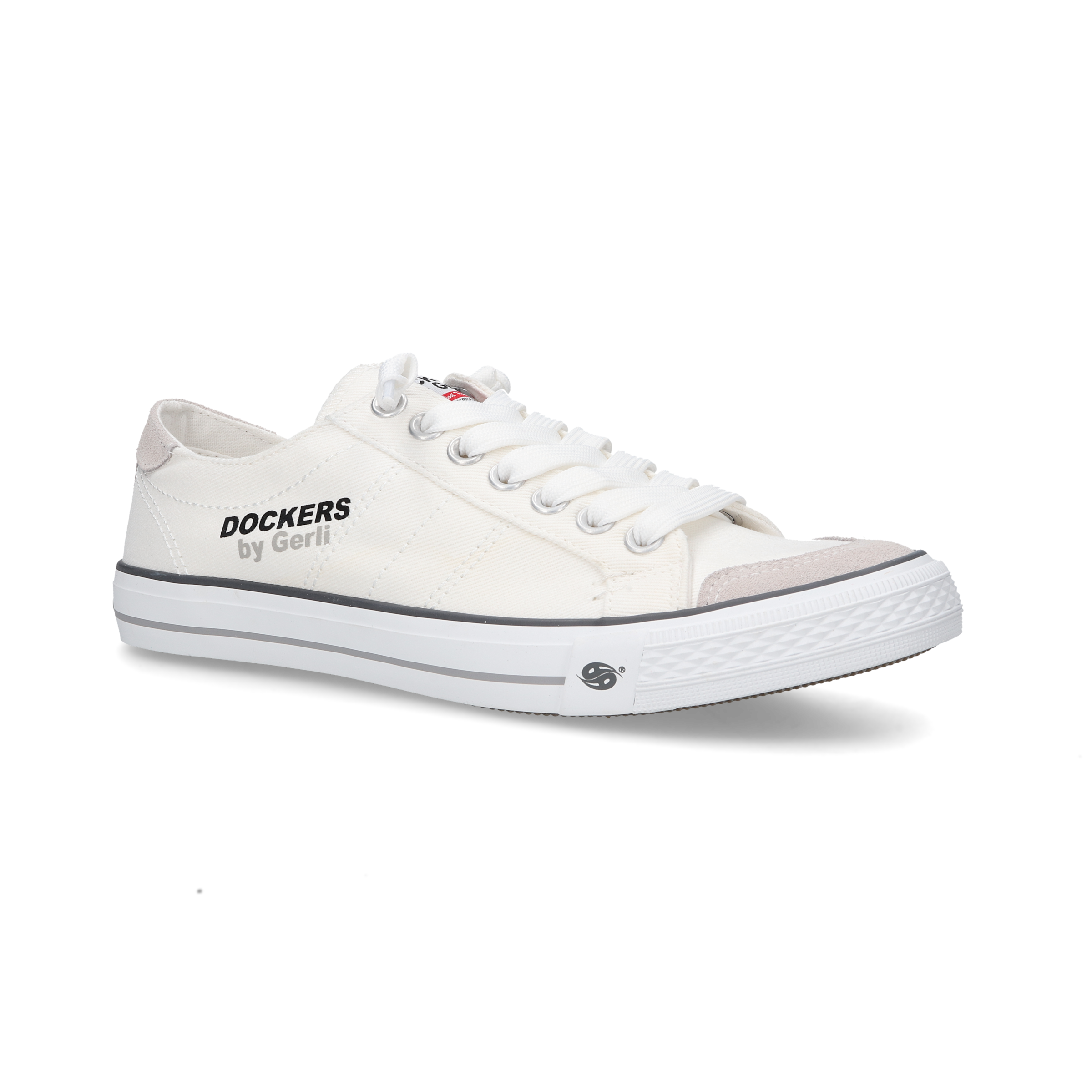 Dockers by Gerli Slip-On Sneaker  , Freizeitschuh, Retro Sneaker, Fake Schnürung, in cooler Jeansoptik
