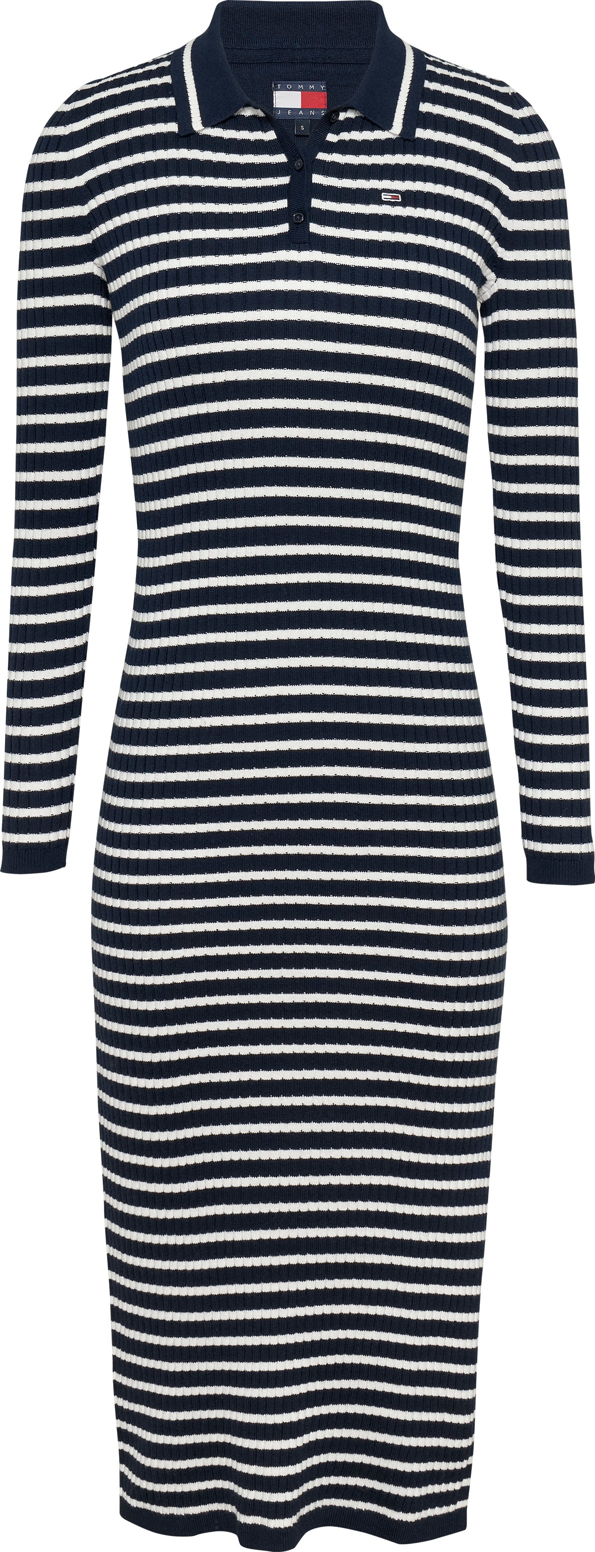 Tommy Jeans Polokleid »TJW LS POLO MIDI DRESS«, in Midi-Länge