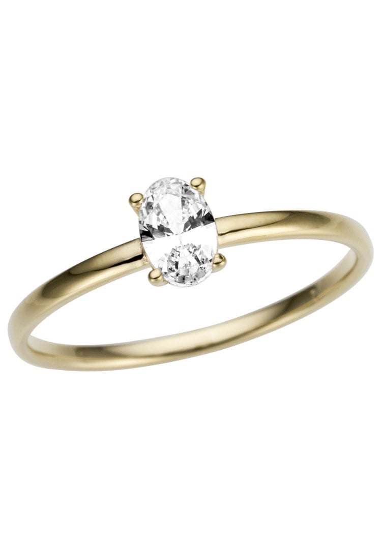 Solitärring »Schmuck Geschenk Gold 333 Damenring Verlobungsring Goldring Solitär«, mit...