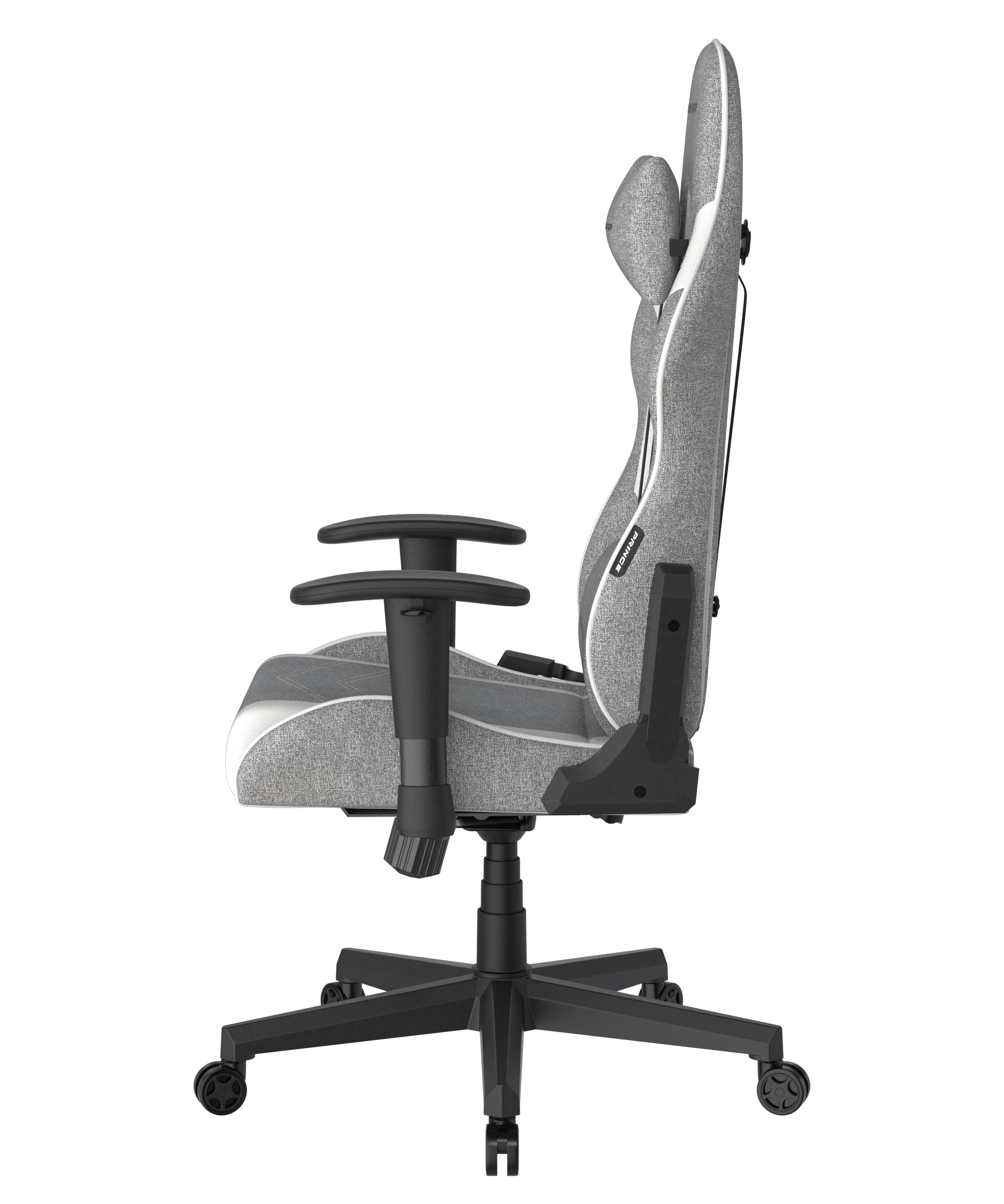 DXRacer Gaming-Stuhl »Prince Gaming Chair Regular L, Stoff, PVC, grau weiß«