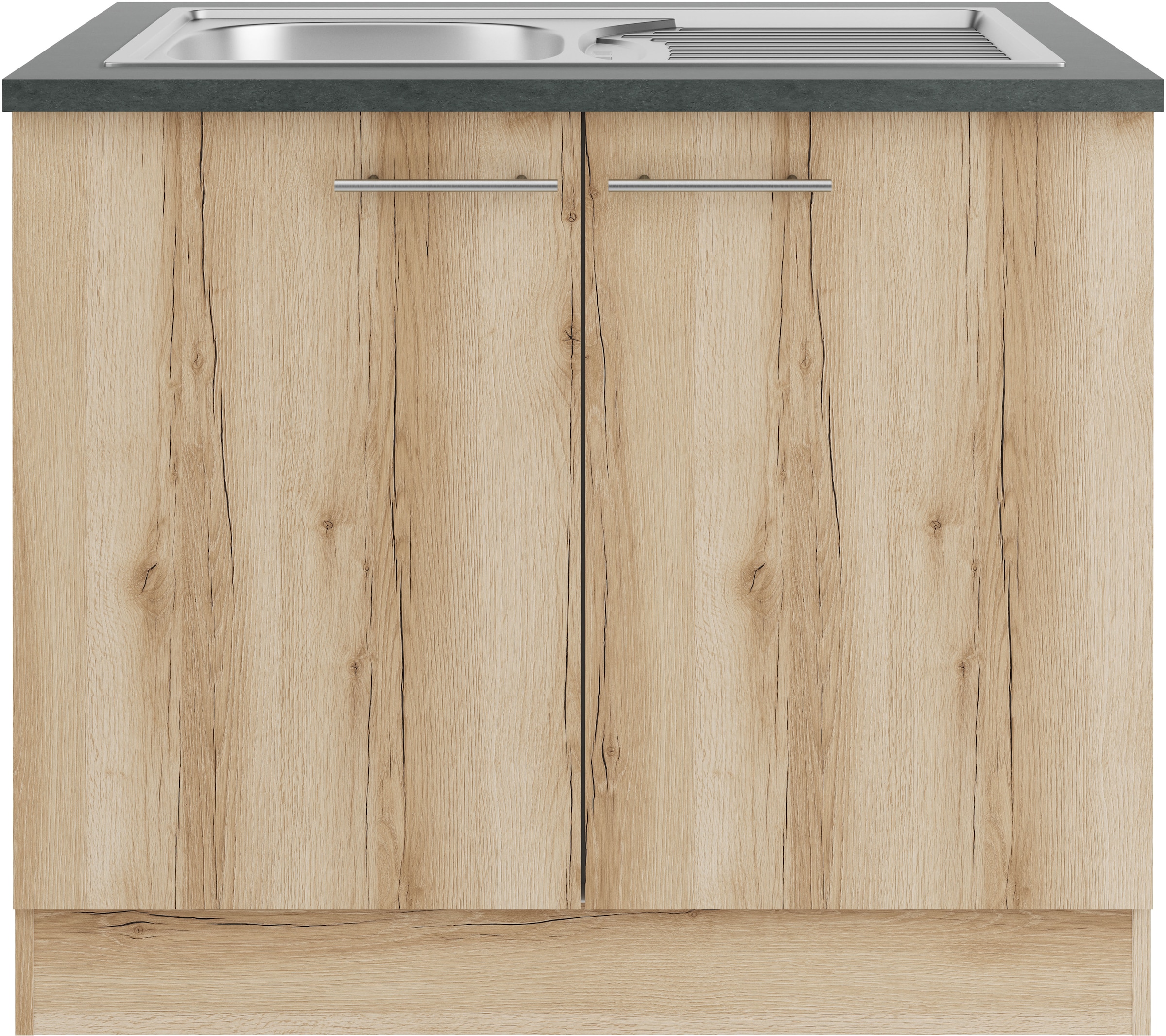 OPTIFIT Spülenschrank "Bella", Breite 100 cm, mit Edelstahl-Einbauspüle günstig online kaufen