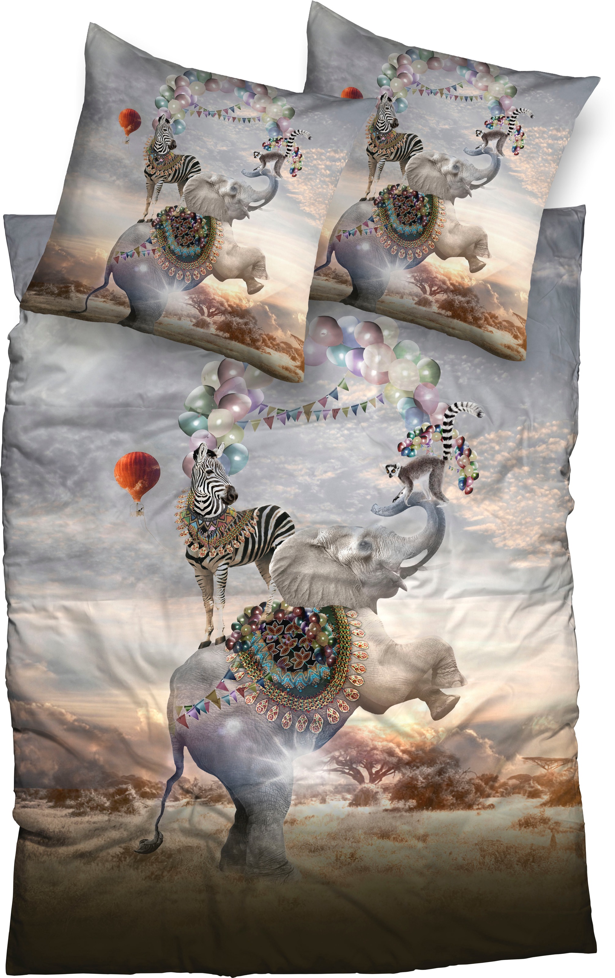 CASATEX Bettwäsche "Africa" 2 Stk. tlg. elegantes, interessantes, tierische günstig online kaufen