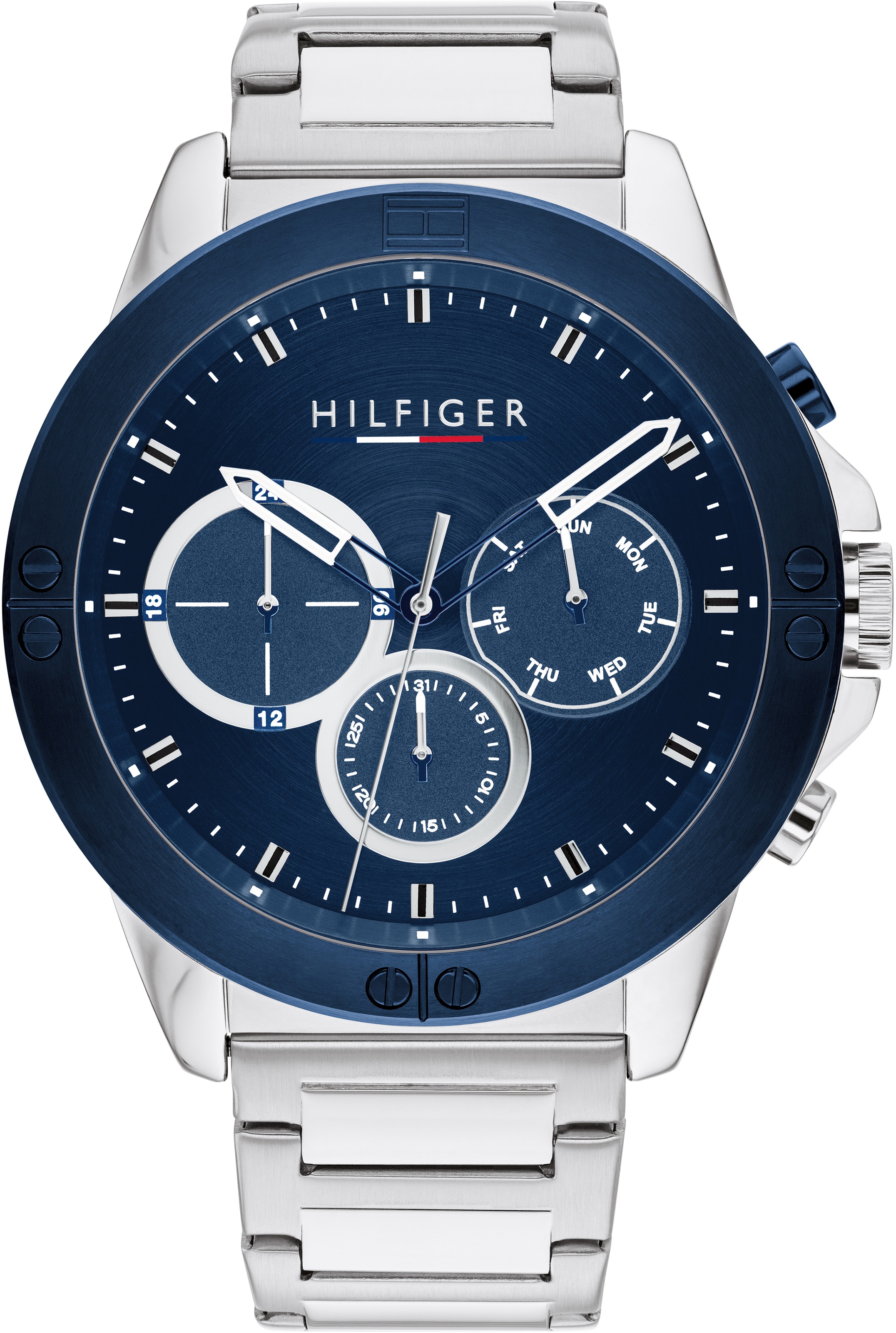 Tommy Hilfiger Multifunktionsuhr »1791932«, Quarzuhr, Armbanduhr, Herrenuhr, Datum, 12/24-Std.-Anzeige, analog