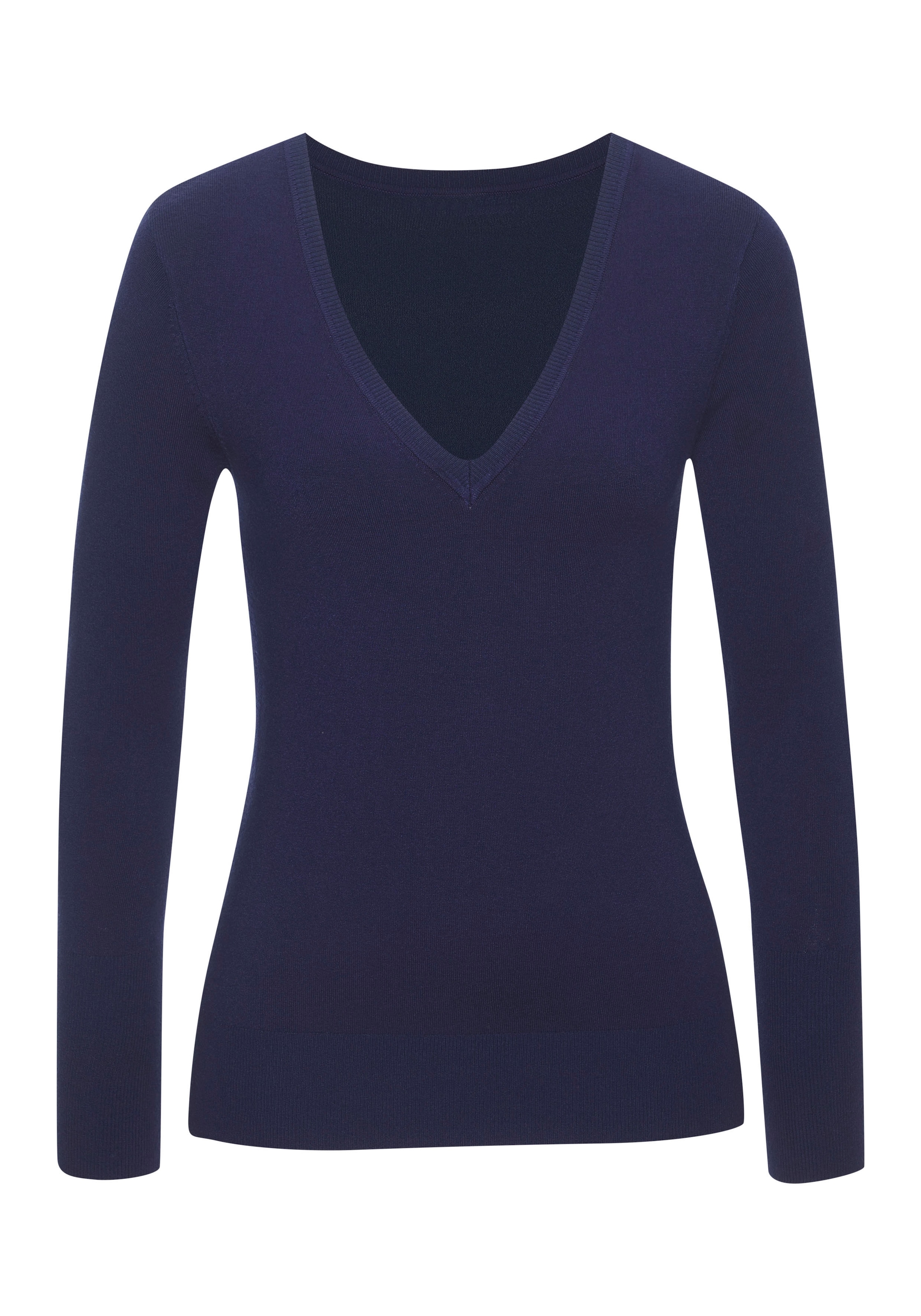 Vivance V-Ausschnitt-Pullover, in taillierter Form, weicher Strickpullover, Basic, klassisch