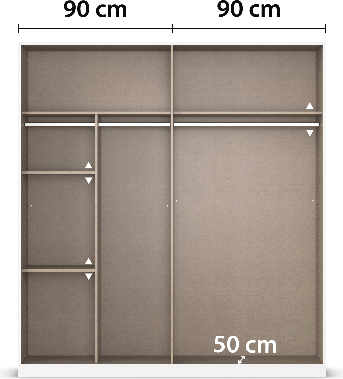 rauch Drehtürenschrank »Reflect«, mit Spiegelfront, inkl. praktischer Inneneinteilung und Stoffboxen-Set
