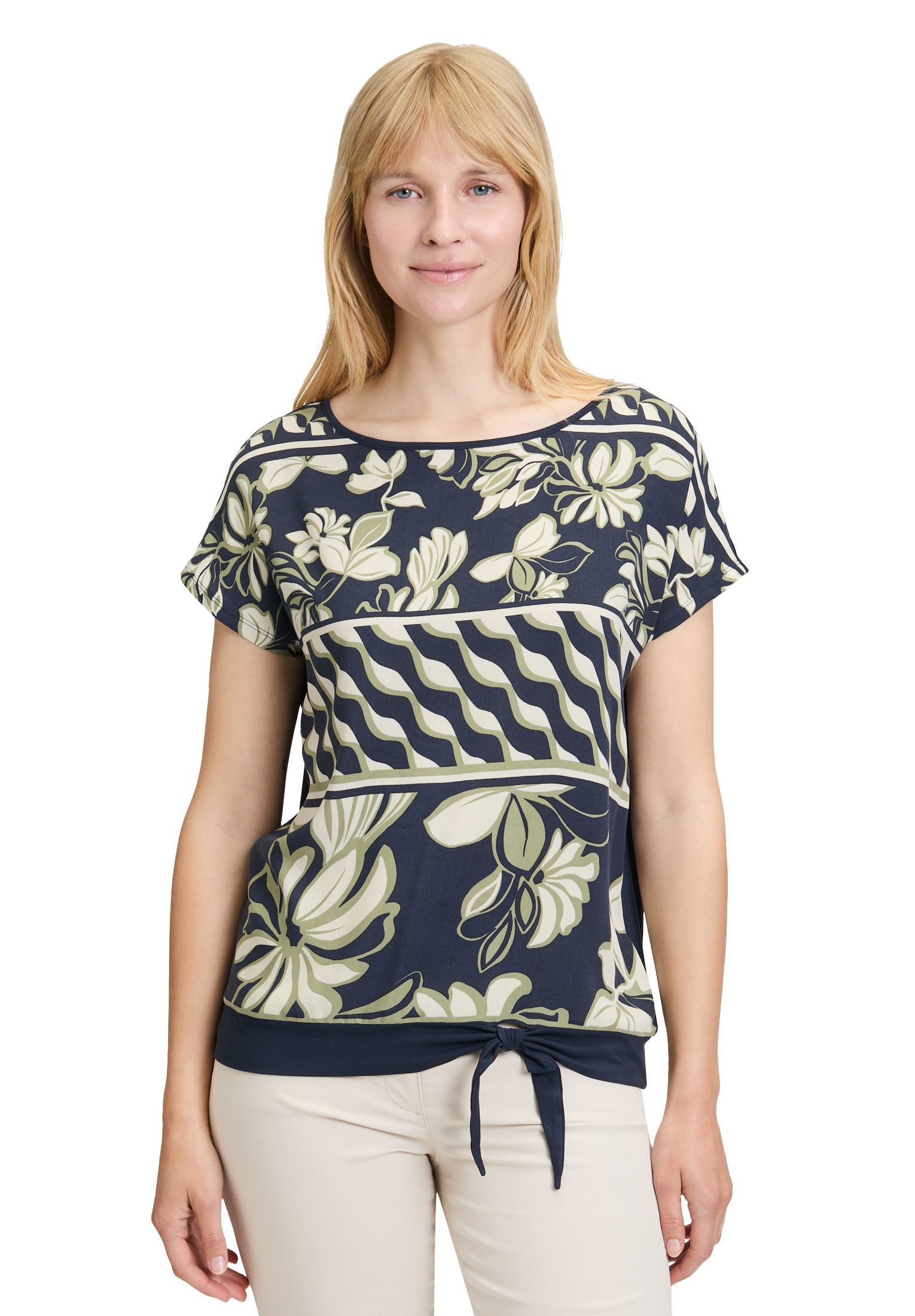 Betty Barclay Kurzarmshirt "Damen Basic Shirt mit Schleifenknoten" 1 Stk. t günstig online kaufen
