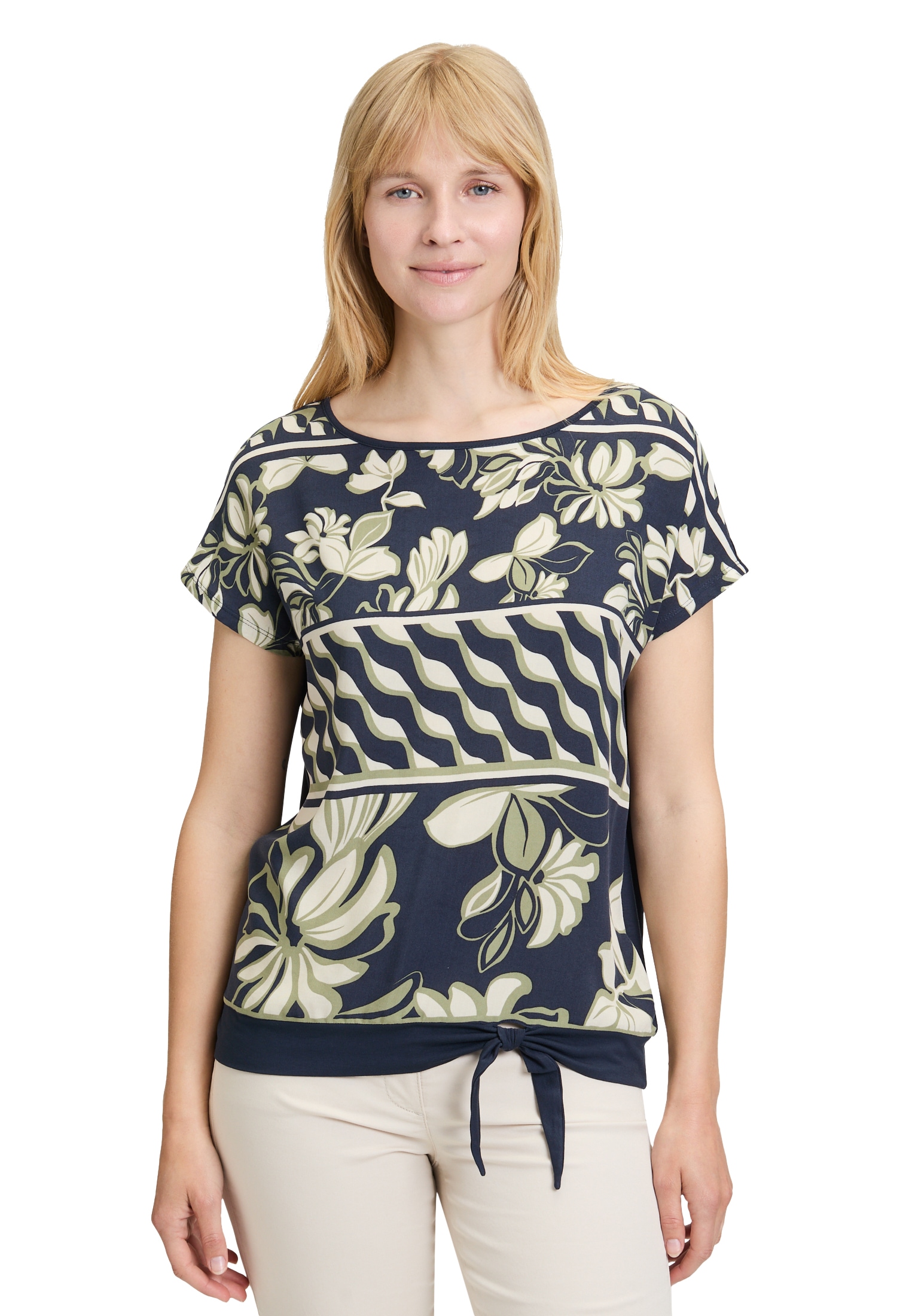 Betty Barclay Kurzarmshirt "Damen Basic Shirt mit Schleifenknoten", 1 Stk. günstig online kaufen
