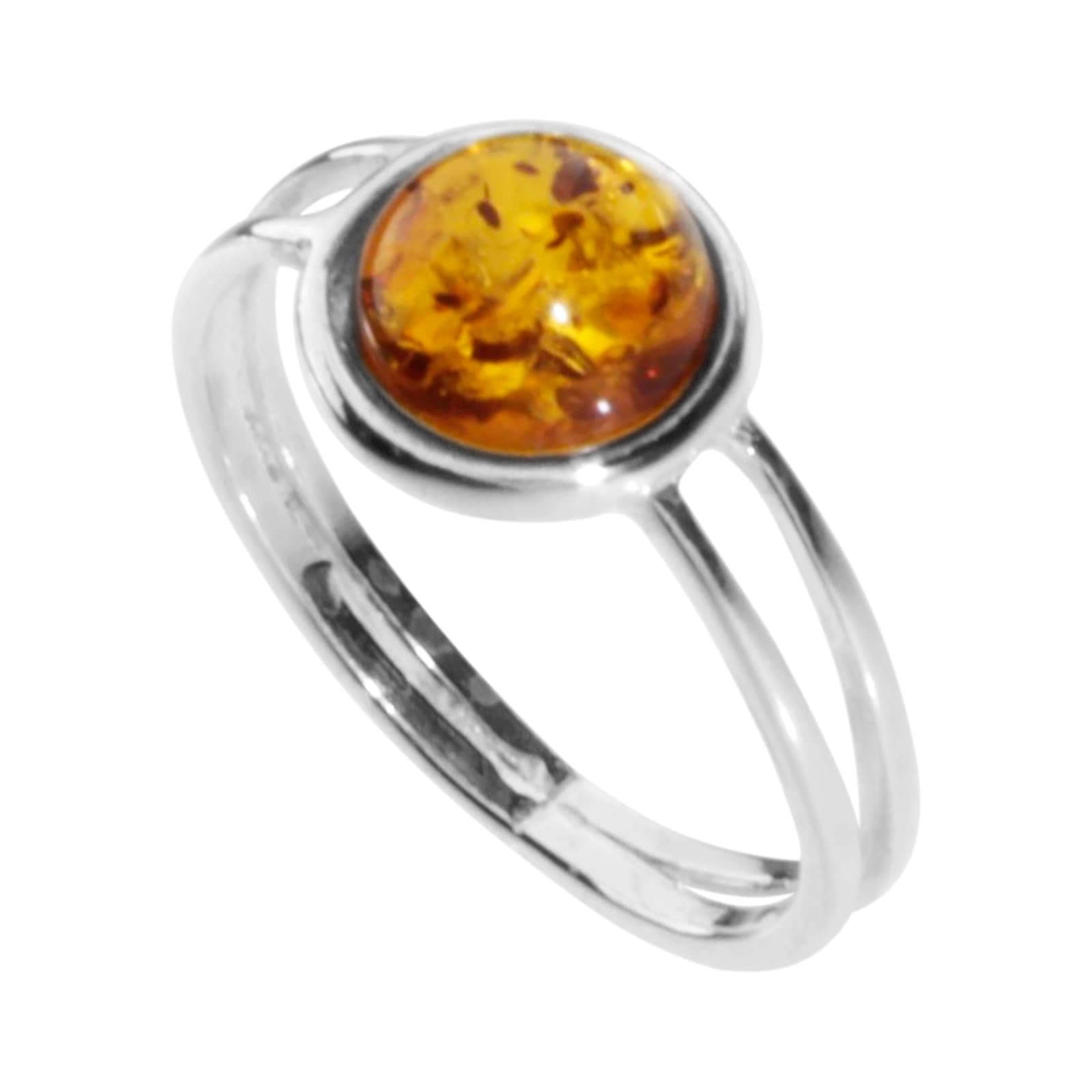 Fingerring OSTSEE-SCHMUCK "- Almut - Silber 925/000 - Bernstein" Gr. 56, silber (silber 925, silberfarben, weiß), Fingerringe, Damen, 56, Fingerring