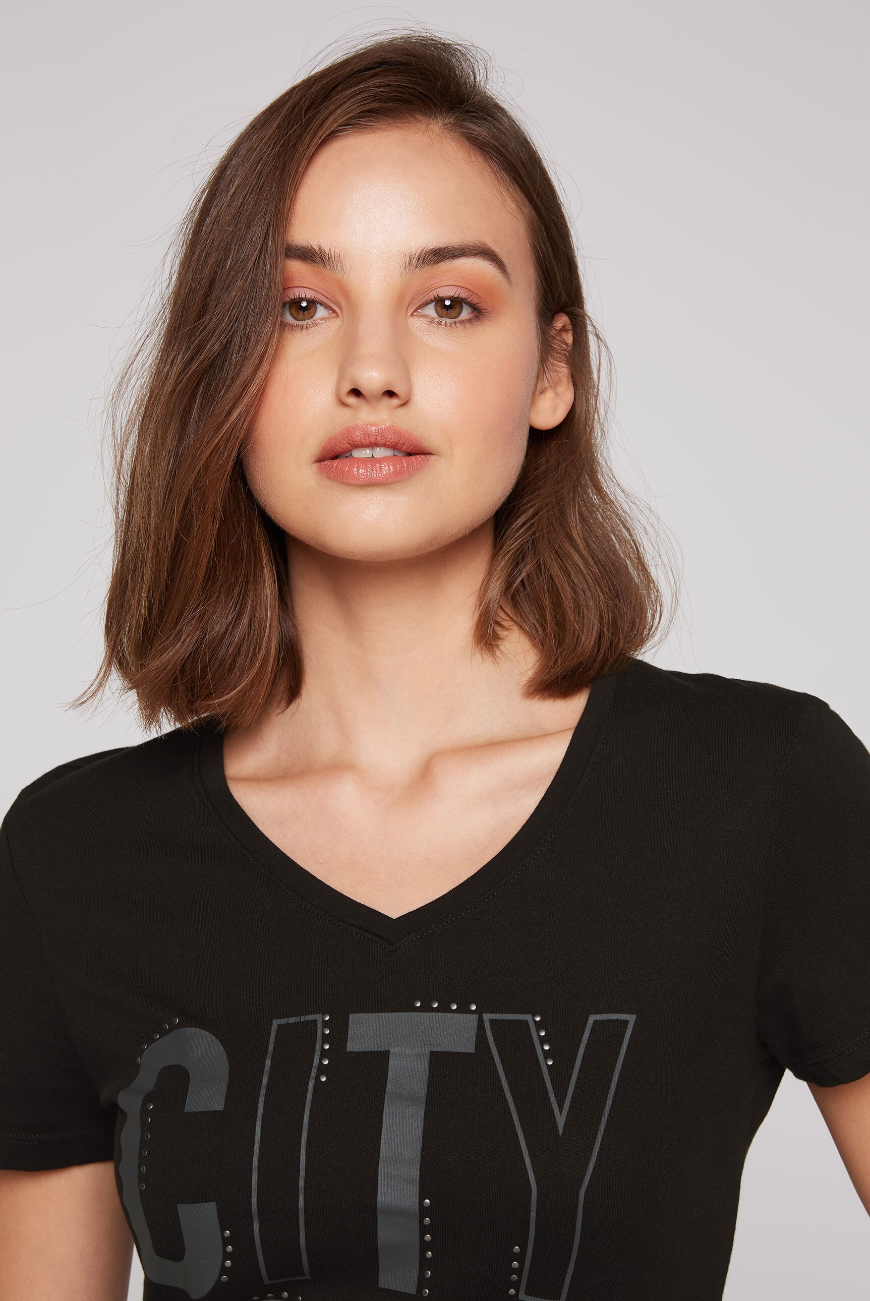 SOCCX V-Shirt aus Baumwolle