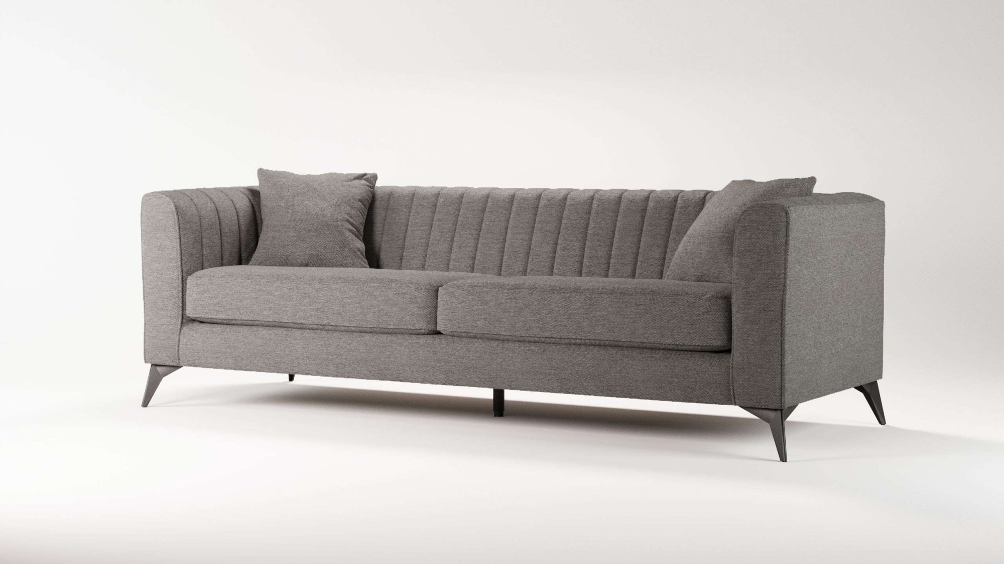 Places of Style 4-Sitzer »MATTHEW elegantes Designsofa, Maße B/T/H: 231/86/74 cm«, XXL, Steppung im Rücken, lose Sitzkissen, incl 2. Zierkissen