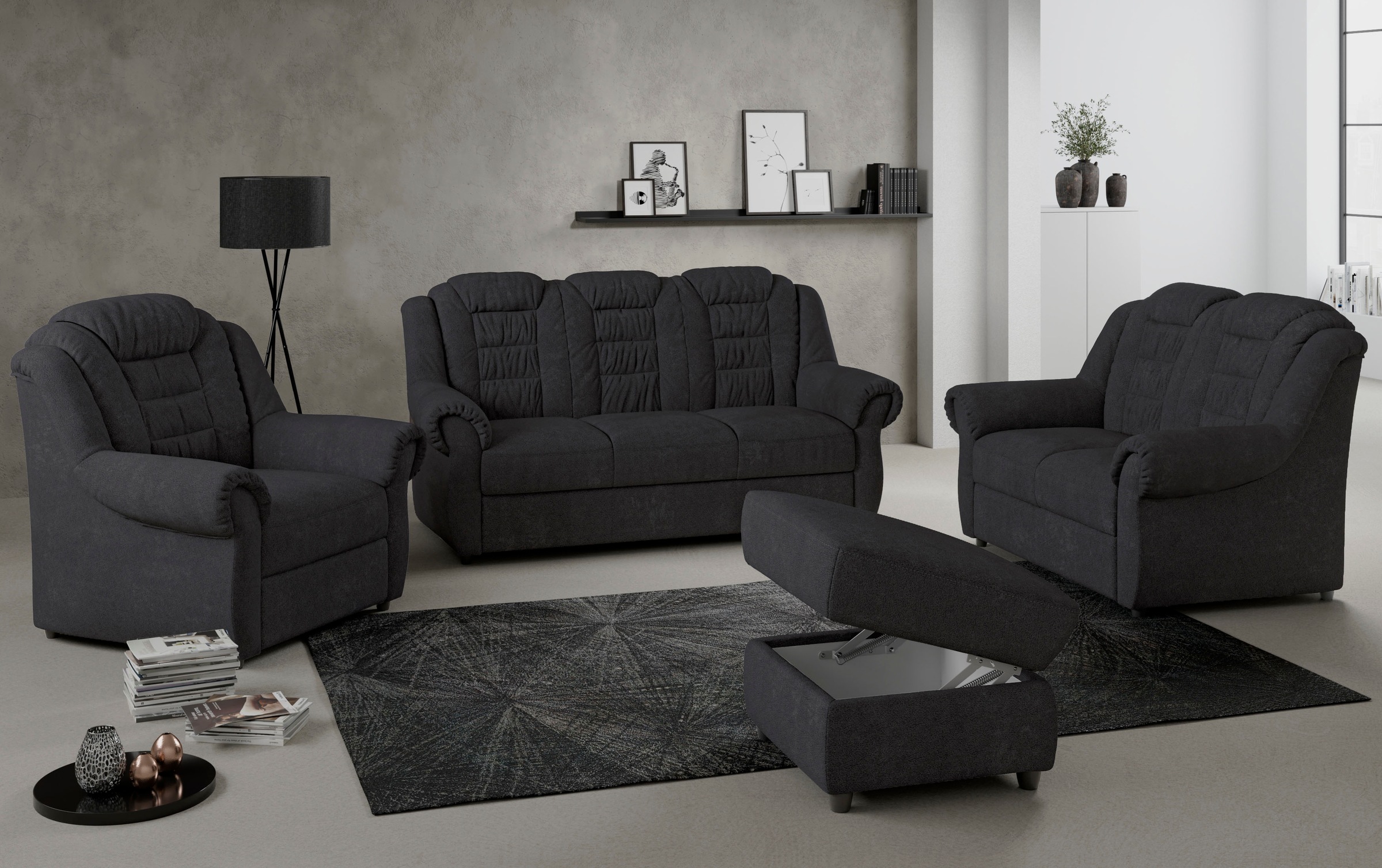 Home affaire 2-Sitzer "Boston", Sofa mit hoher Rückenlehne günstig online kaufen